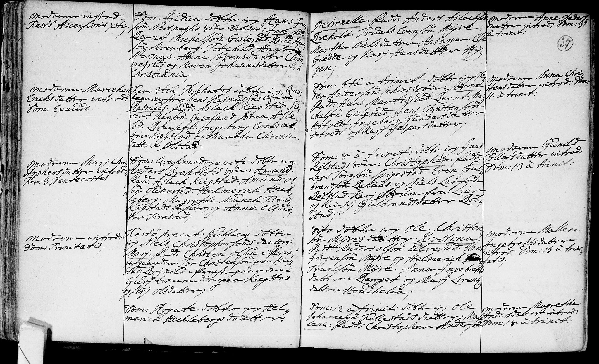 Røyken kirkebøker, SAKO/A-241/F/Fa/L0002: Parish register (official) no. 2, 1731-1782, p. 37