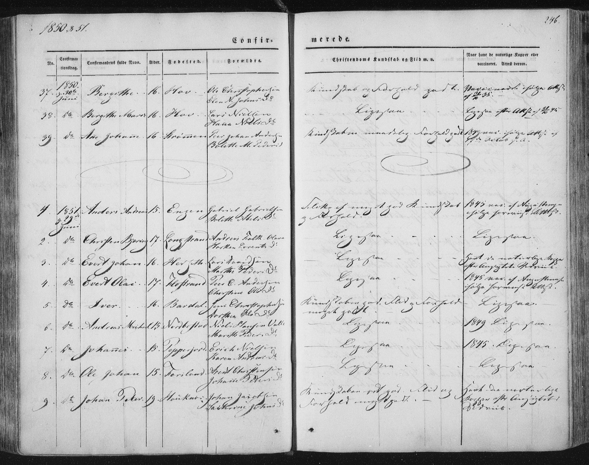 Ministerialprotokoller, klokkerbøker og fødselsregistre - Nordland, AV/SAT-A-1459/838/L0549: Parish register (official) no. 838A07, 1840-1854, p. 246