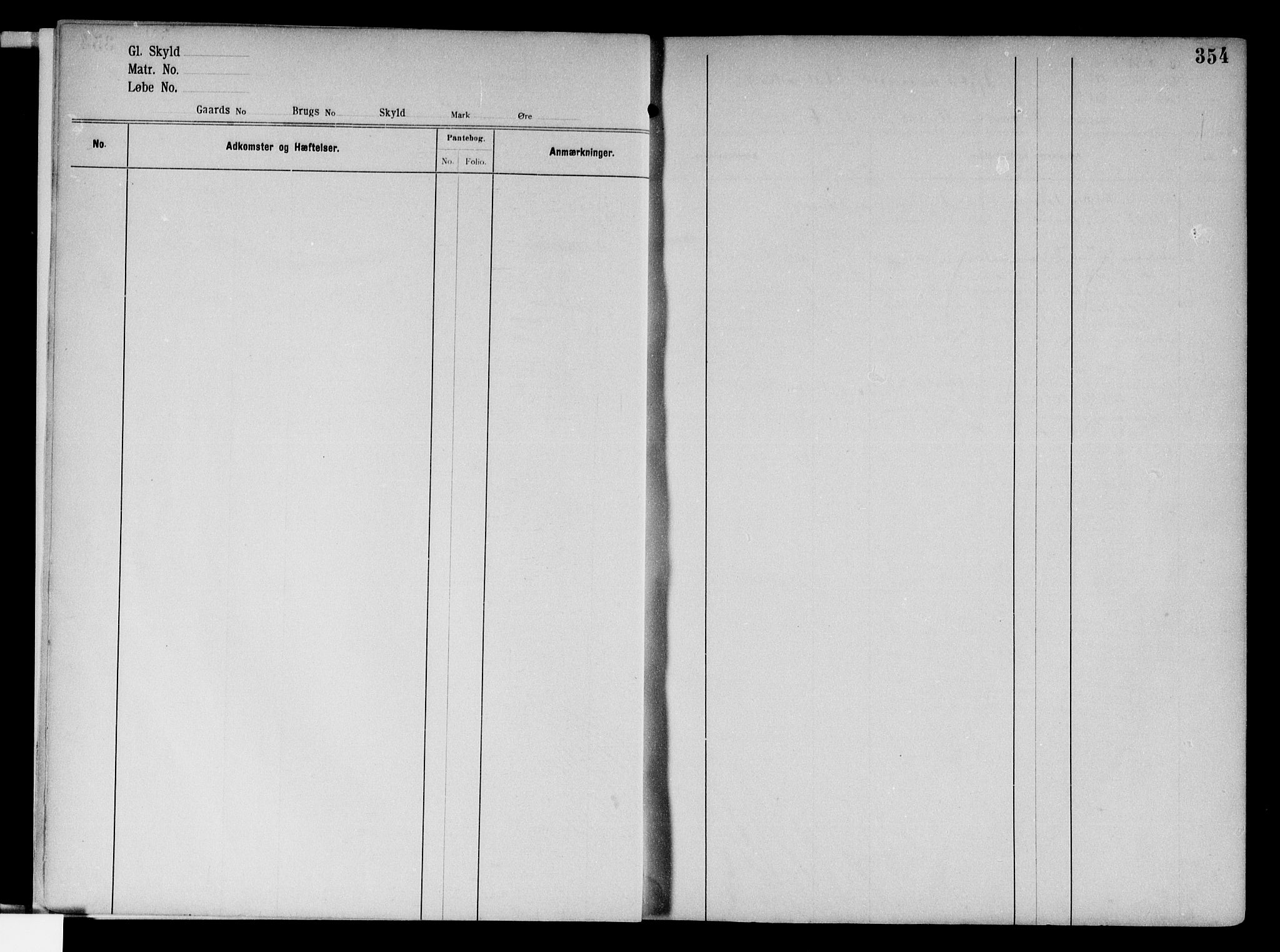 Follo sorenskriveri, SAO/A-10274/G/Gb/Gbg/L0001b: Mortgage register no. VII 1b, 1897-1938, p. 354