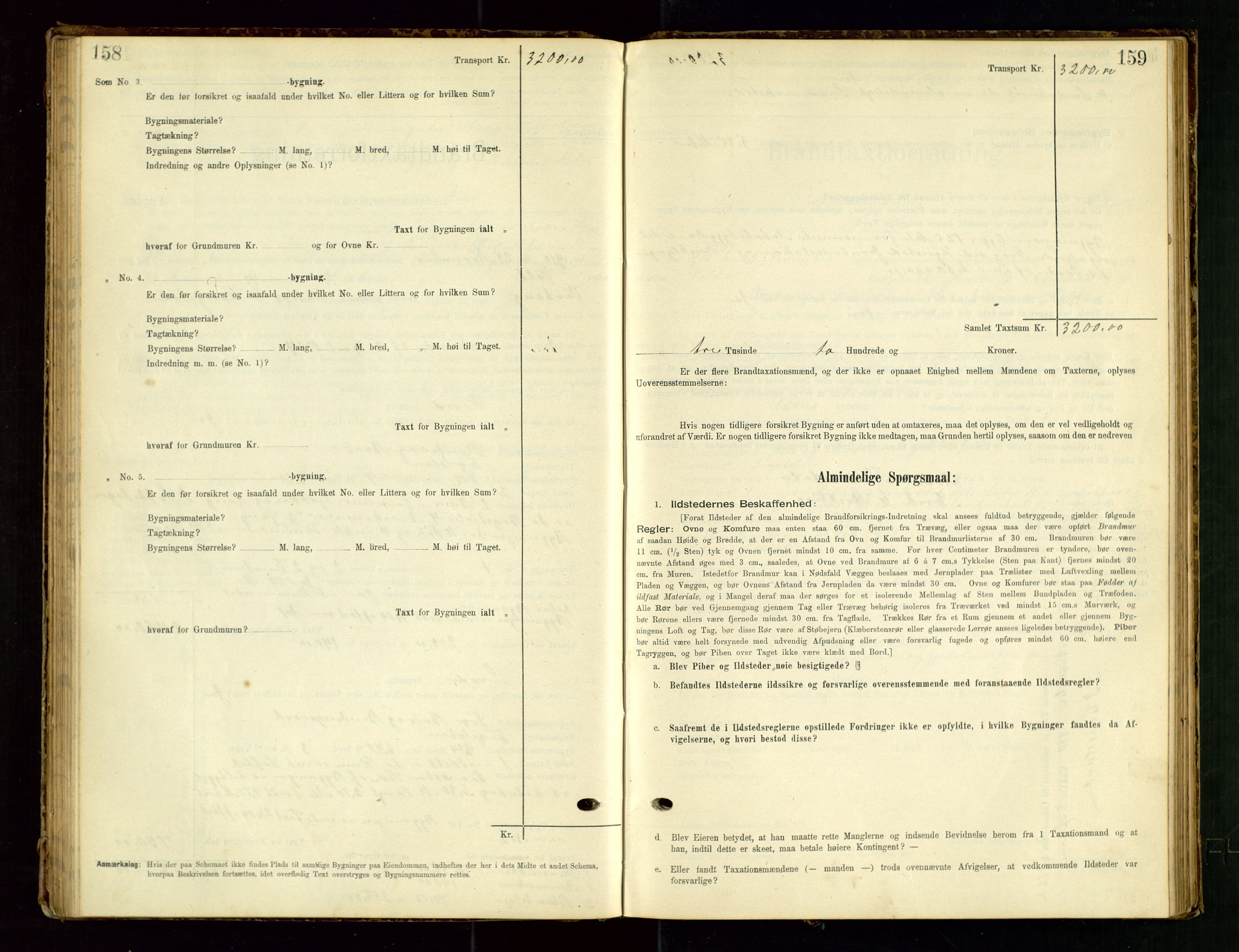 Hå lensmannskontor, SAST/A-100456/Goa/L0003: Takstprotokoll (skjema), 1895-1911, p. 158-159
