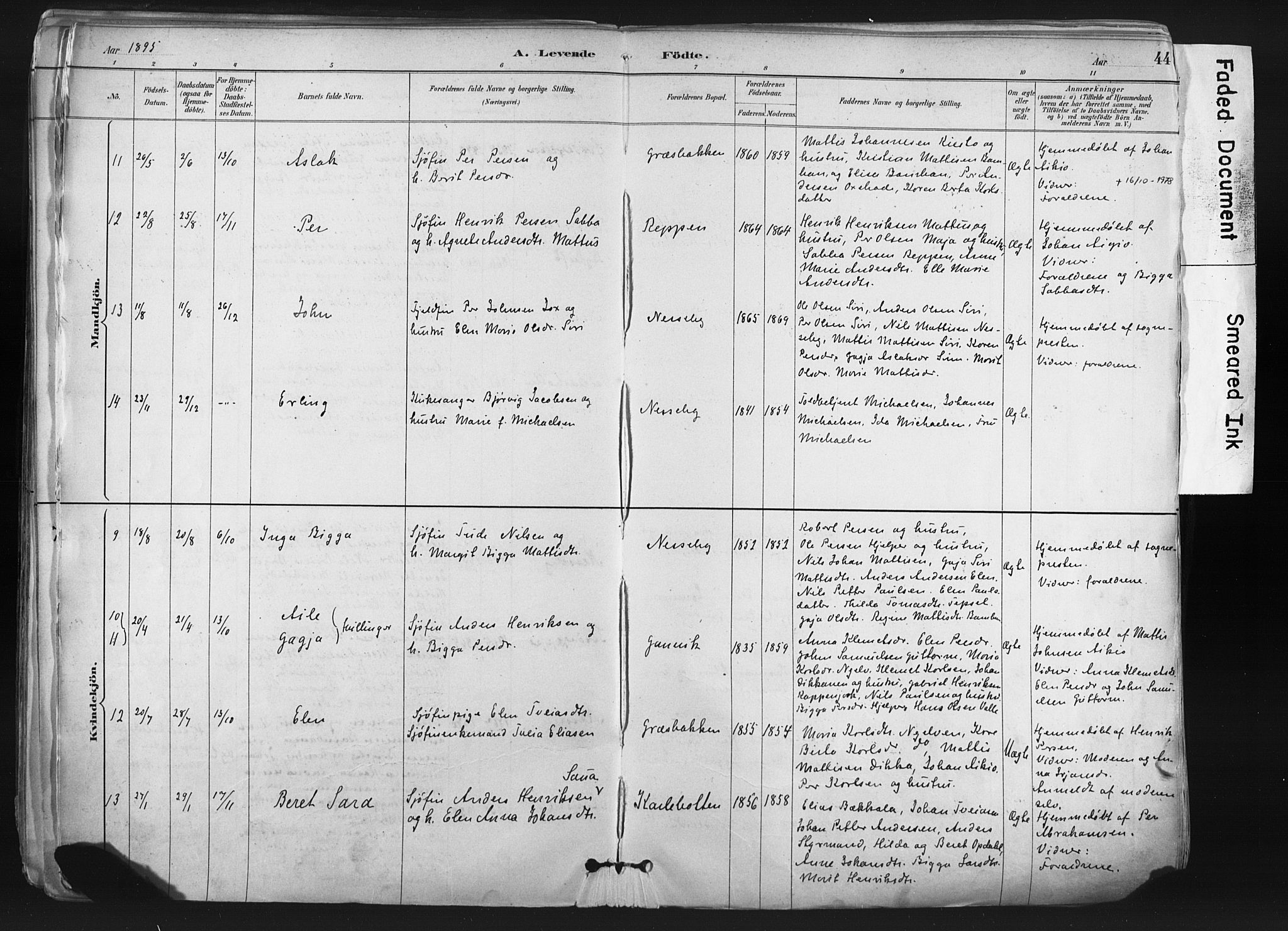 Nesseby sokneprestkontor, AV/SATØ-S-1330/H/Ha/L0006kirke: Parish register (official) no. 6, 1885-1985, p. 44