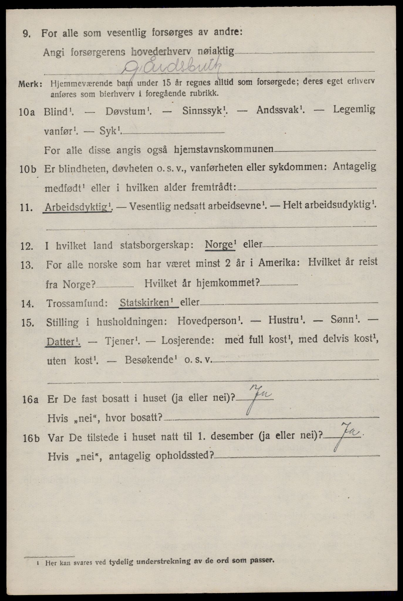 SAST, 1920 census for Ogna, 1920, p. 1892