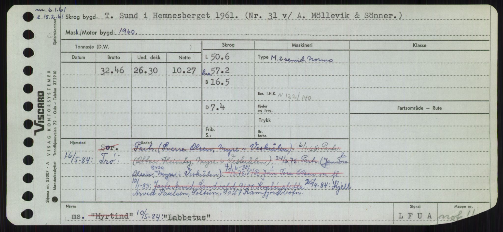 Sjøfartsdirektoratet med forløpere, Skipsmålingen, AV/RA-S-1627/H/Ha/L0003/0002: Fartøy, Hilm-Mar / Fartøy, Kom-Mar, p. 229