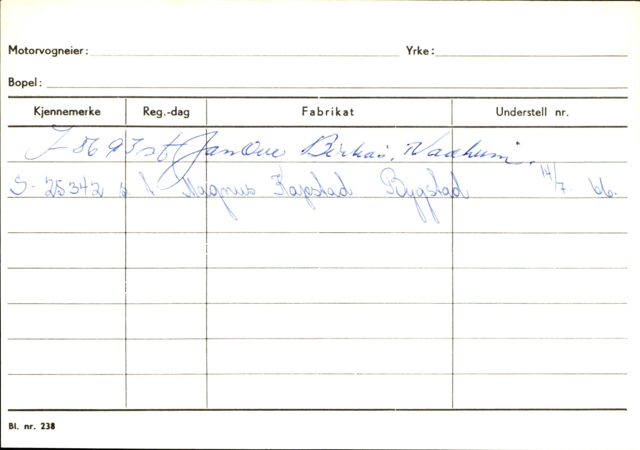 Statens vegvesen, Sogn og Fjordane vegkontor, AV/SAB-A-5301/4/F/L0126: Eigarregister Fjaler M-Å. Leikanger A-Å, 1945-1975, p. 14