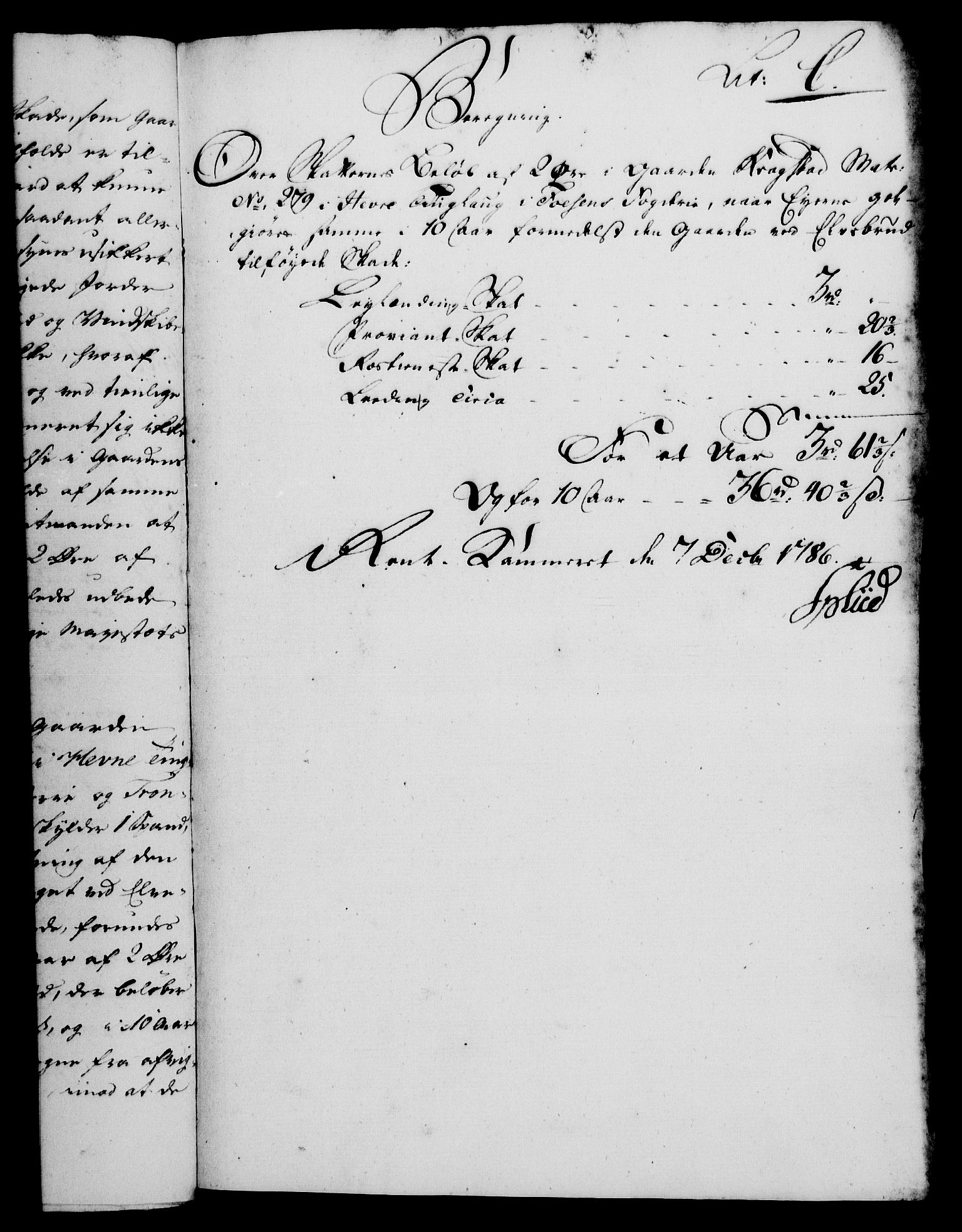 Rentekammeret, Kammerkanselliet, AV/RA-EA-3111/G/Gf/Gfa/L0068: Norsk relasjons- og resolusjonsprotokoll (merket RK 52.68), 1786, p. 1061