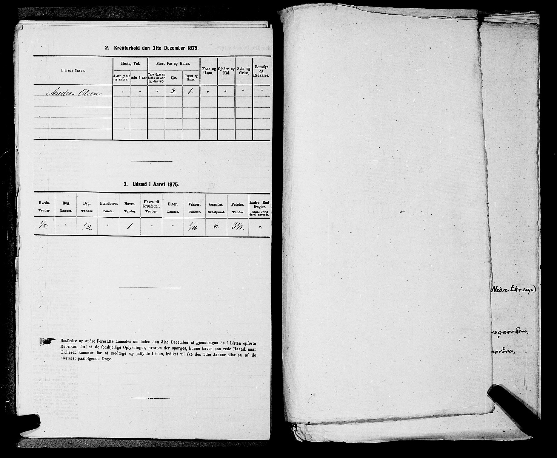 SAKO, 1875 census for 0624P Eiker, 1875, p. 3152