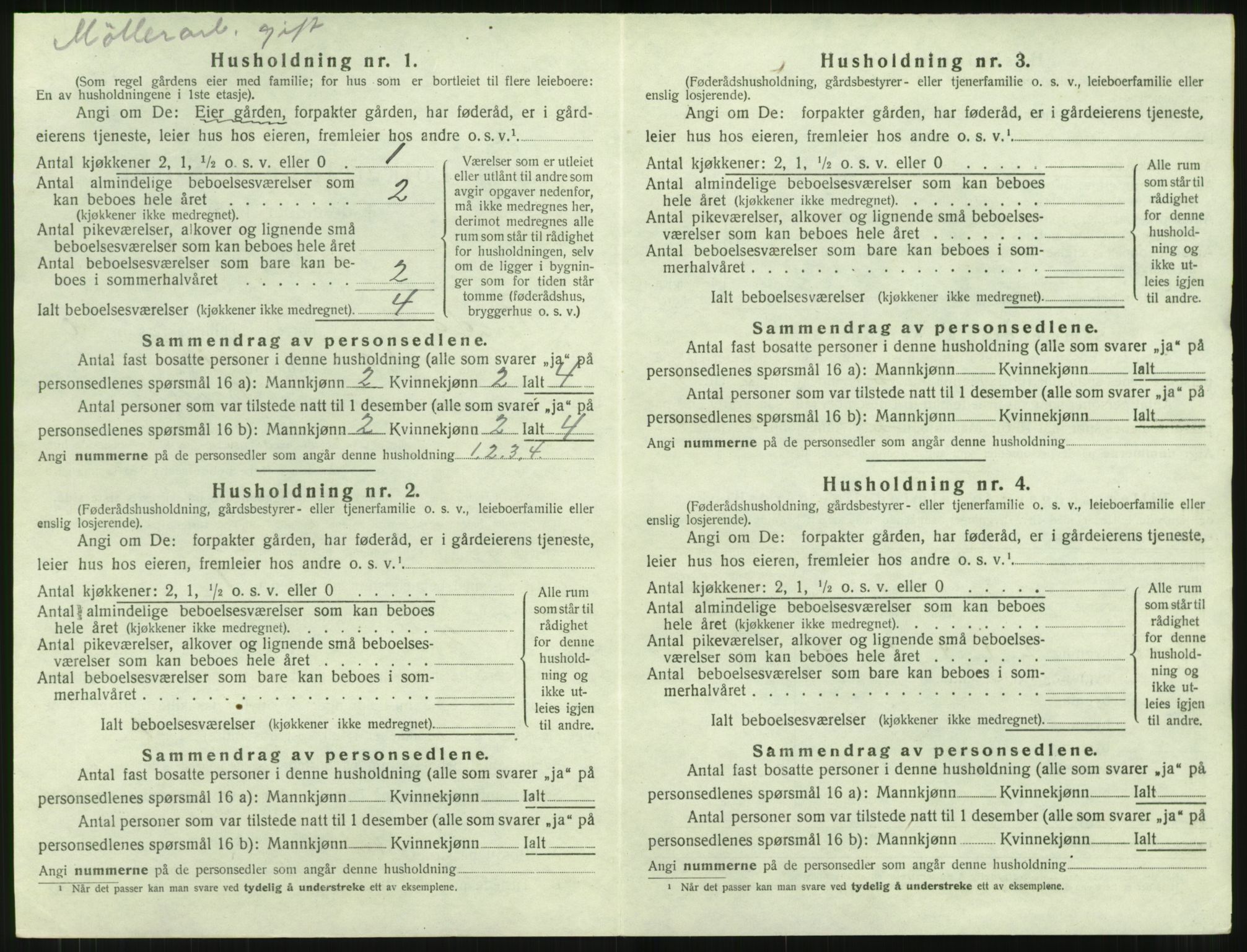 SAT, 1920 census for Rindal, 1920, p. 739