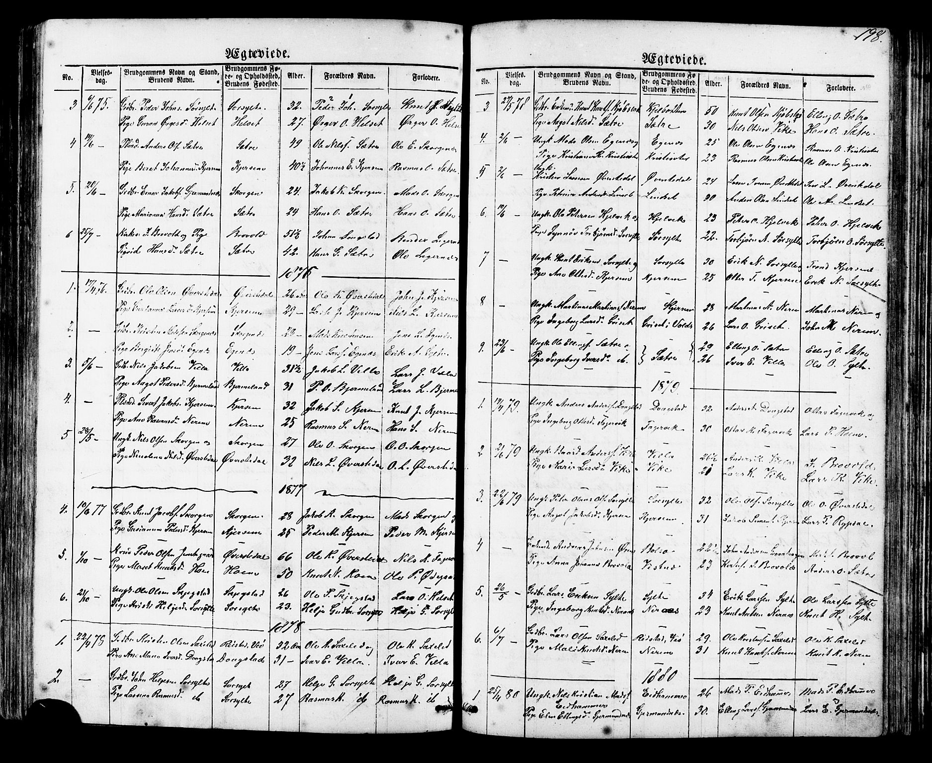 Ministerialprotokoller, klokkerbøker og fødselsregistre - Møre og Romsdal, SAT/A-1454/541/L0547: Parish register (copy) no. 541C02, 1867-1921, p. 198