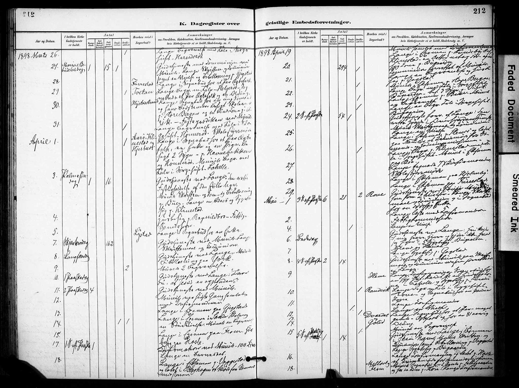 Sandar kirkebøker, AV/SAKO-A-243/F/Fa/L0015: Parish register (official) no. 15, 1896-1907, p. 212