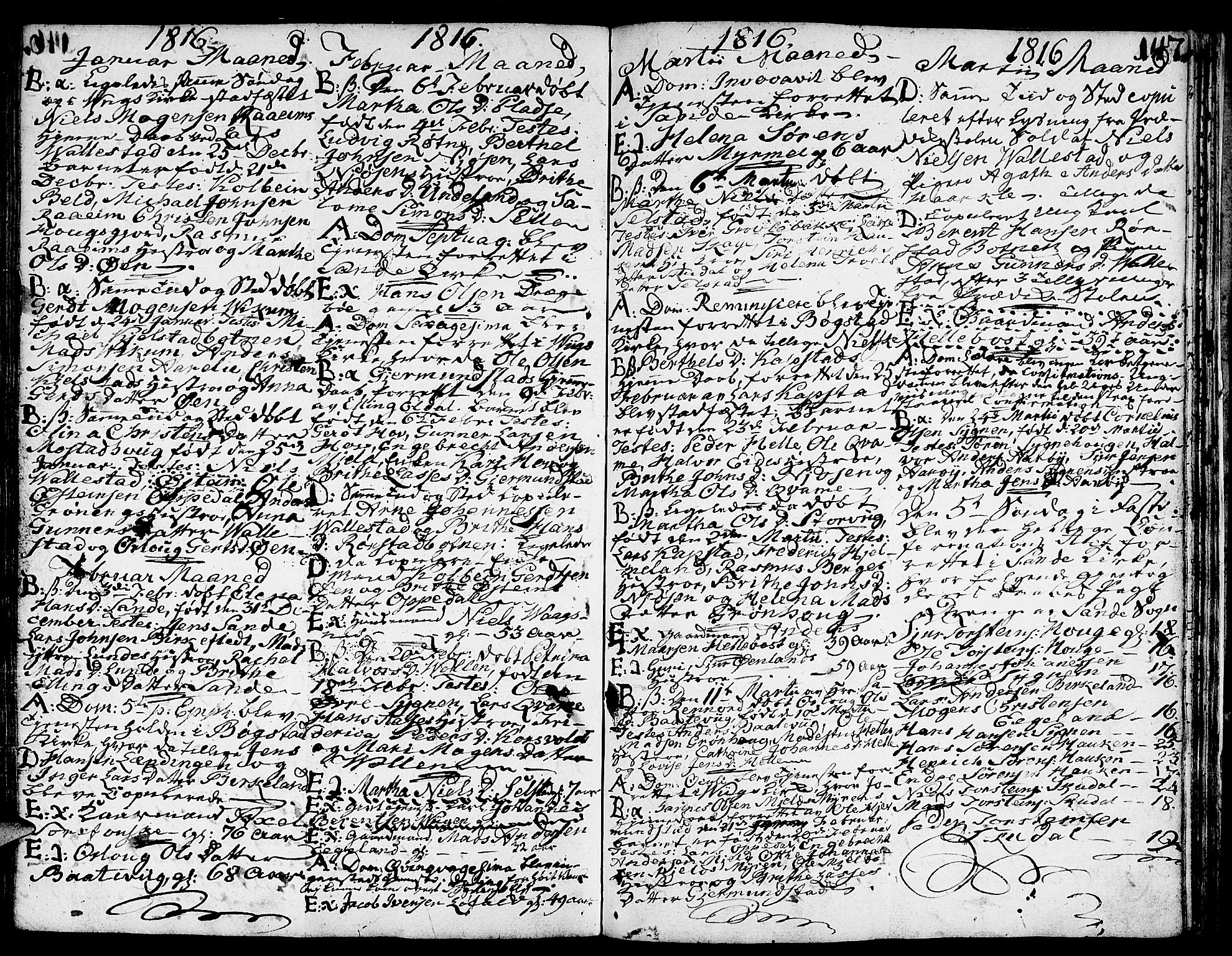 Gaular sokneprestembete, SAB/A-80001/H/Haa: Parish register (official) no. A 2, 1785-1821, p. 147