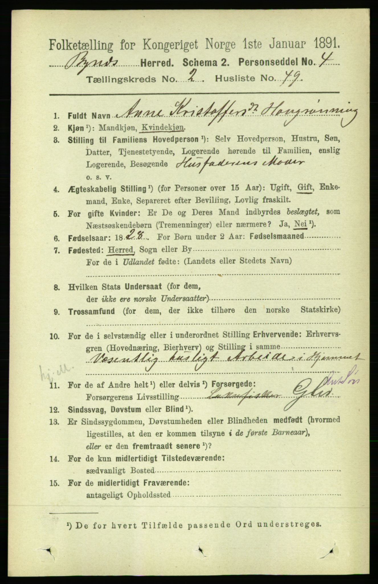 RA, 1891 census for 1655 Byneset, 1891, p. 1115