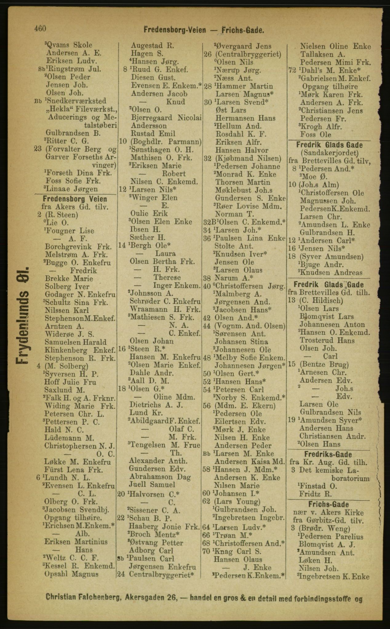 Kristiania/Oslo adressebok, PUBL/-, 1889, p. 460