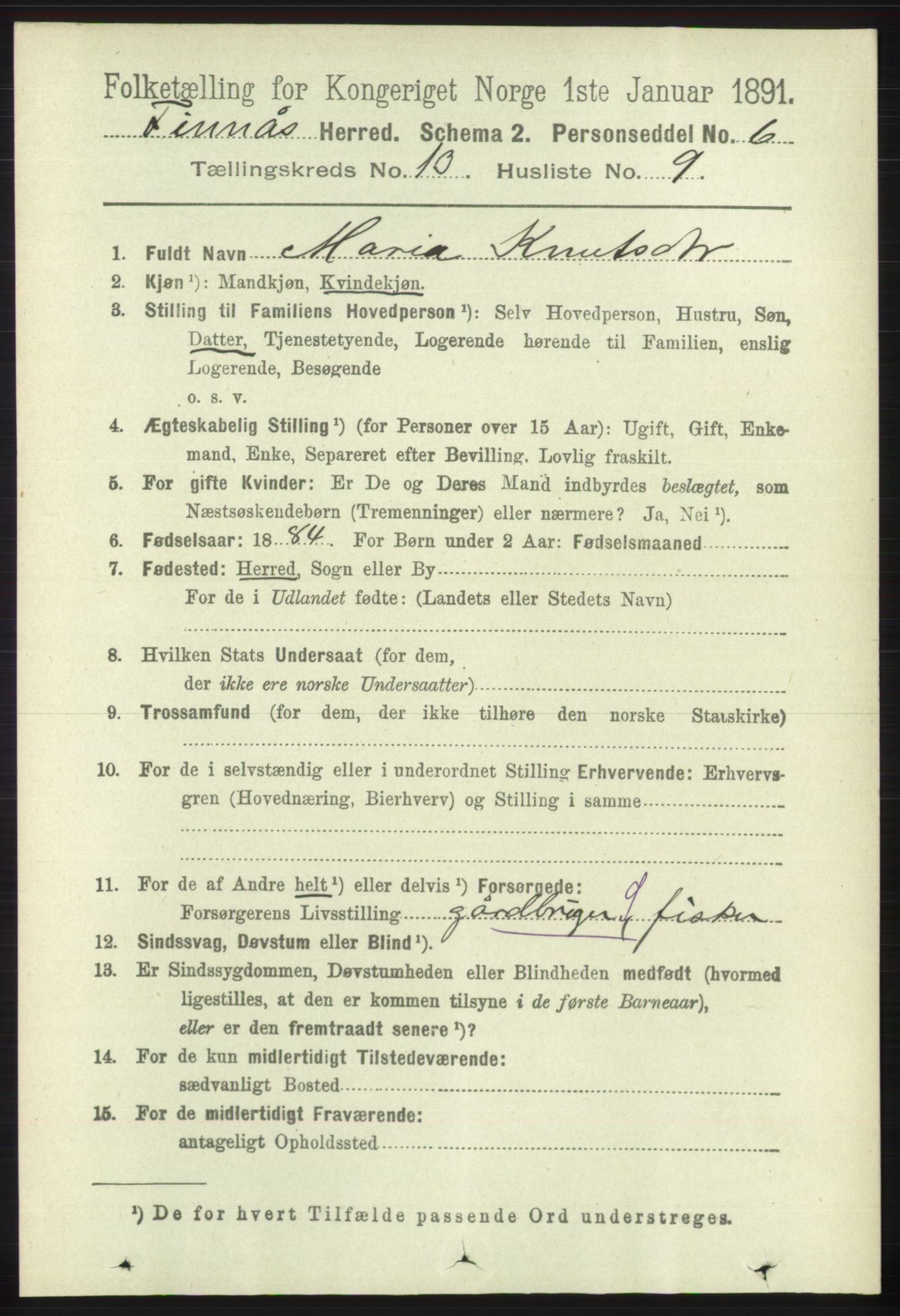 RA, 1891 census for 1218 Finnås, 1891, p. 5651