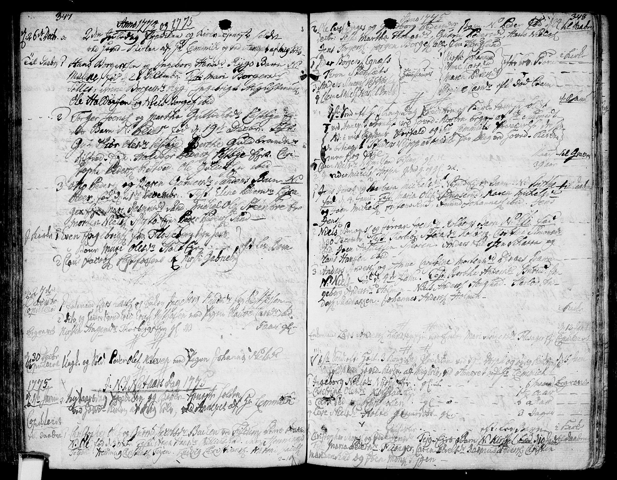 Eiker kirkebøker, SAKO/A-4/F/Fa/L0008: Parish register (official) no. I 8, 1764-1788, p. 347-348