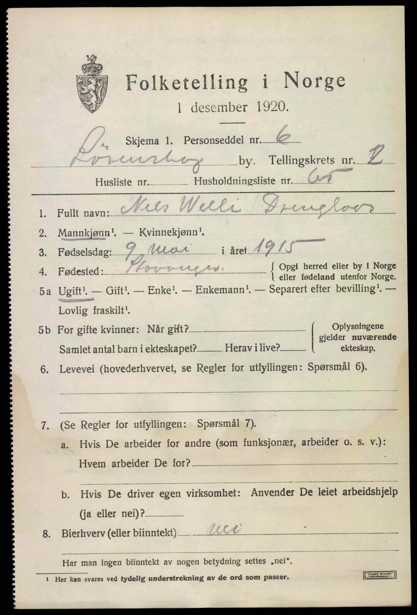 SAO, 1920 census for Lørenskog, 1920, p. 2757