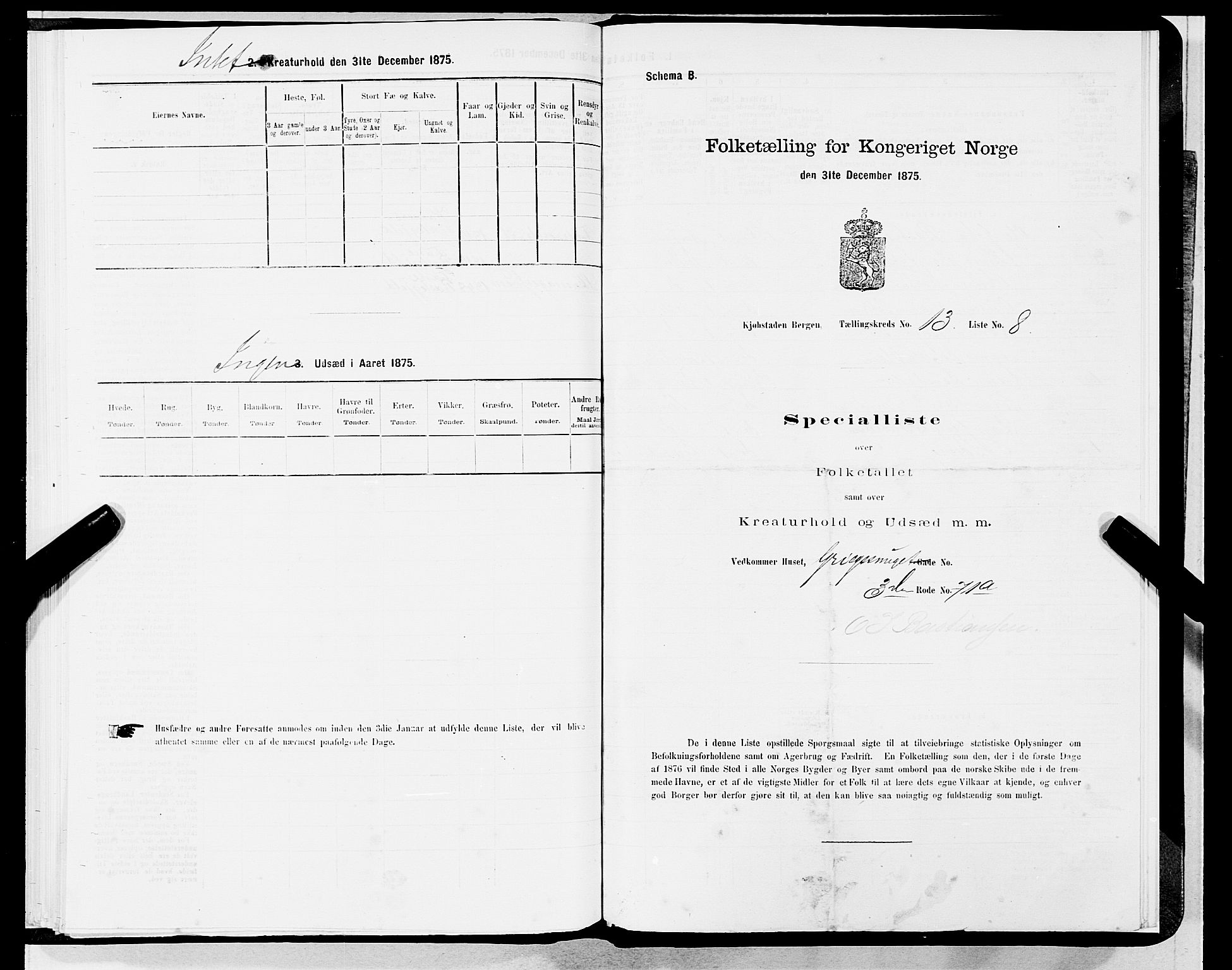 SAB, 1875 census for 1301 Bergen, 1875, p. 649