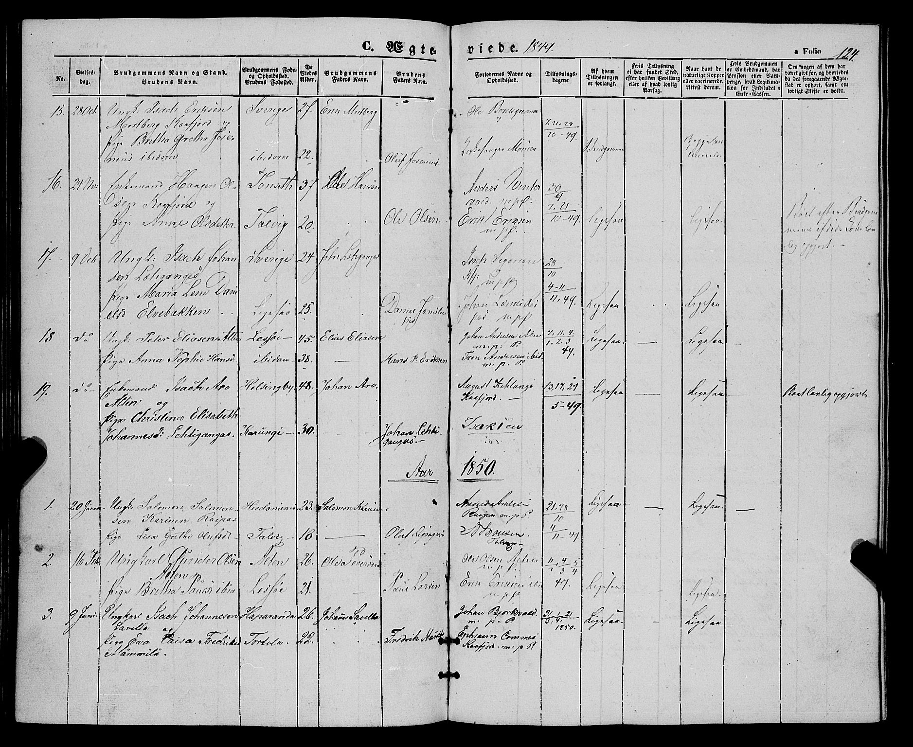 Talvik sokneprestkontor, SATØ/S-1337/H/Ha/L0016kirke: Parish register (official) no. 16, 1847-1857, p. 124