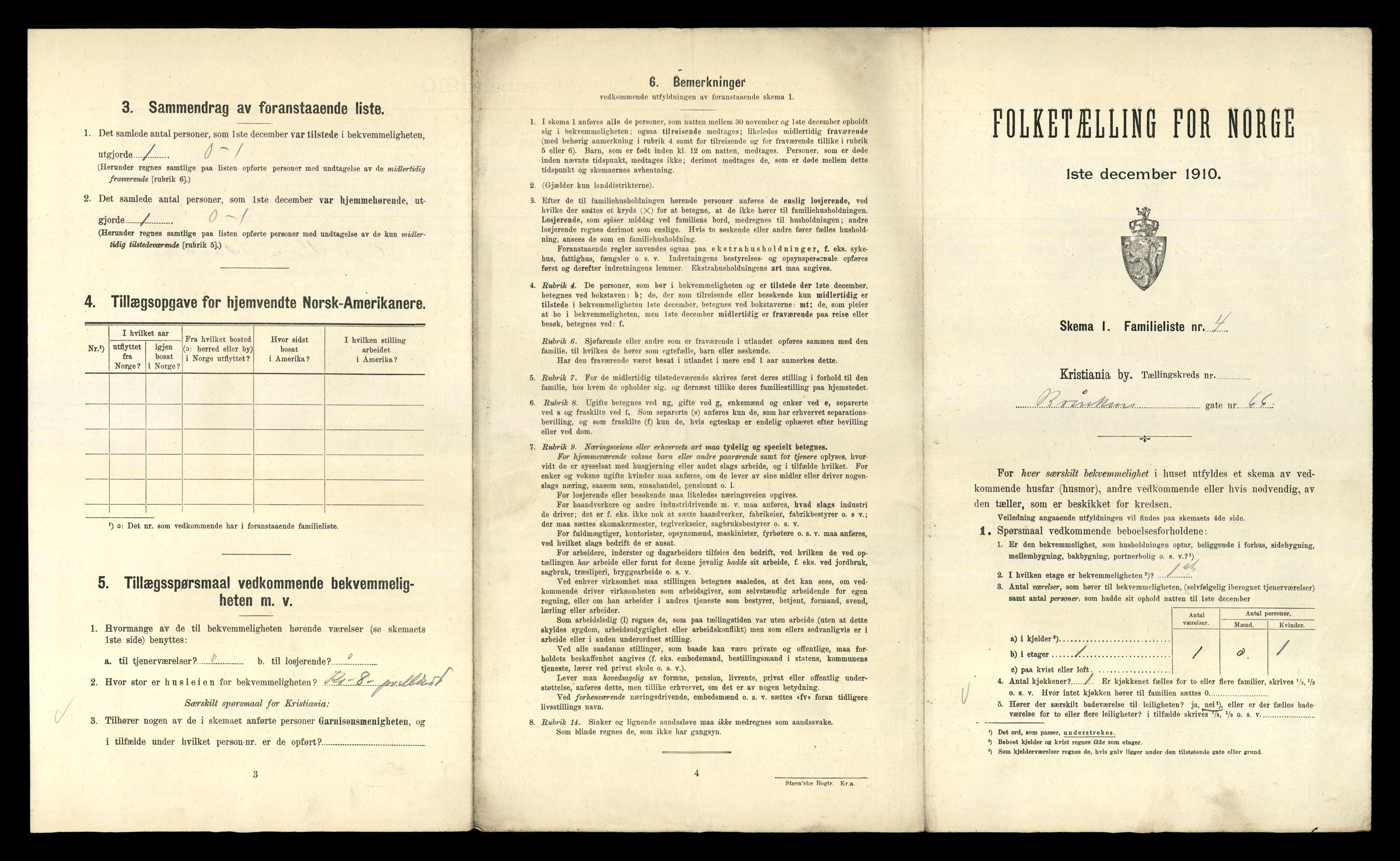 RA, 1910 census for Kristiania, 1910, p. 10255