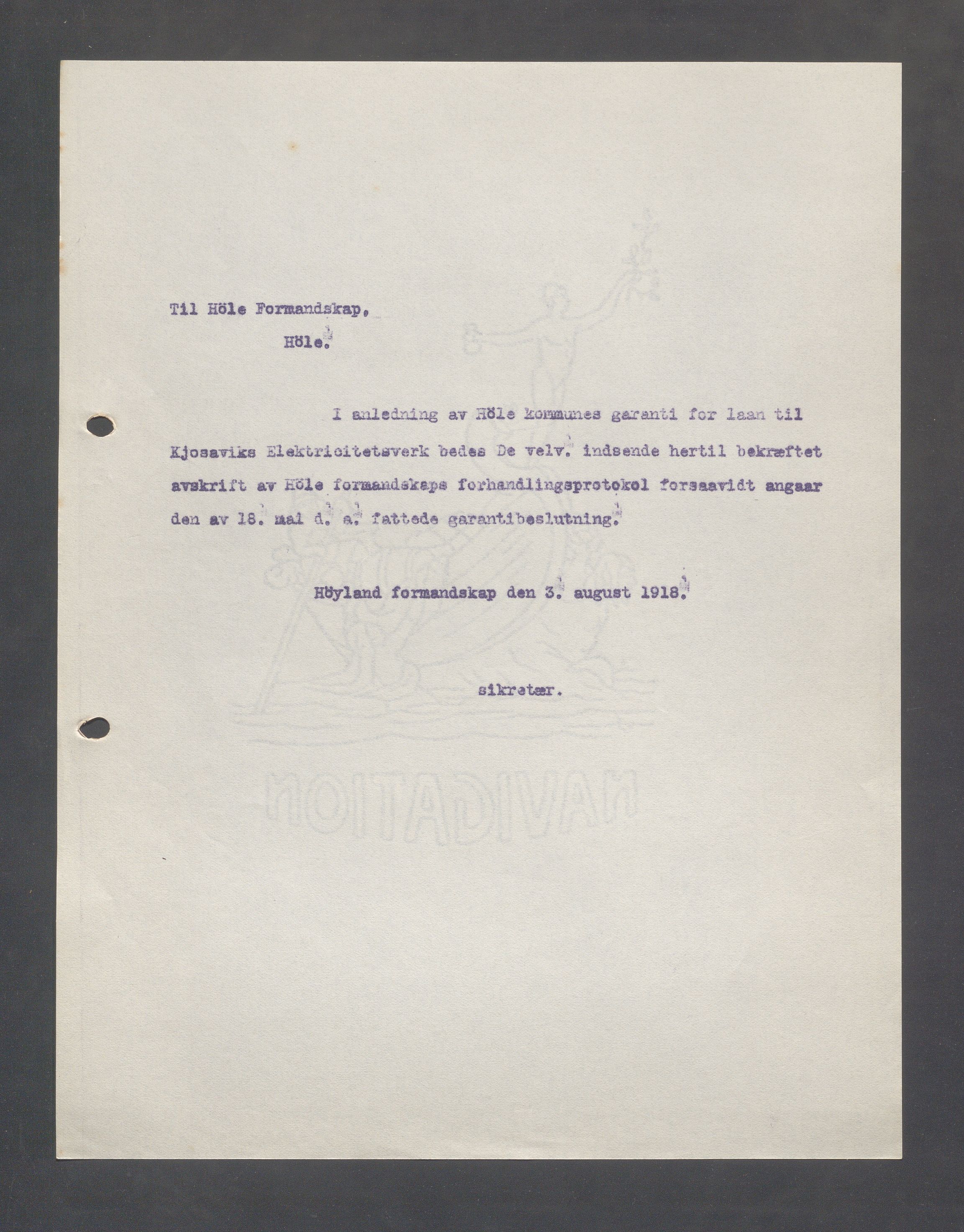 Høyland kommune - Formannskapet, IKAR/K-100046/B/L0005: Kopibok, 1918-1921, p. 365