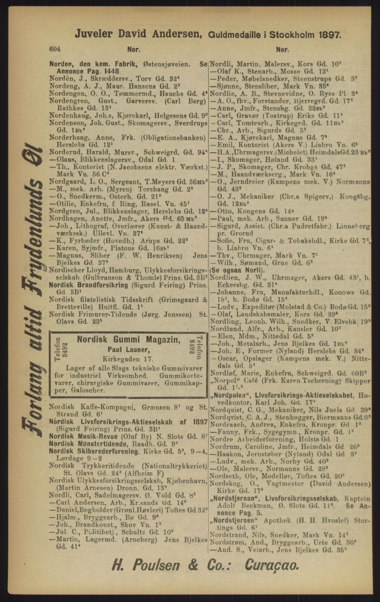 Kristiania/Oslo adressebok, PUBL/-, 1902, p. 604