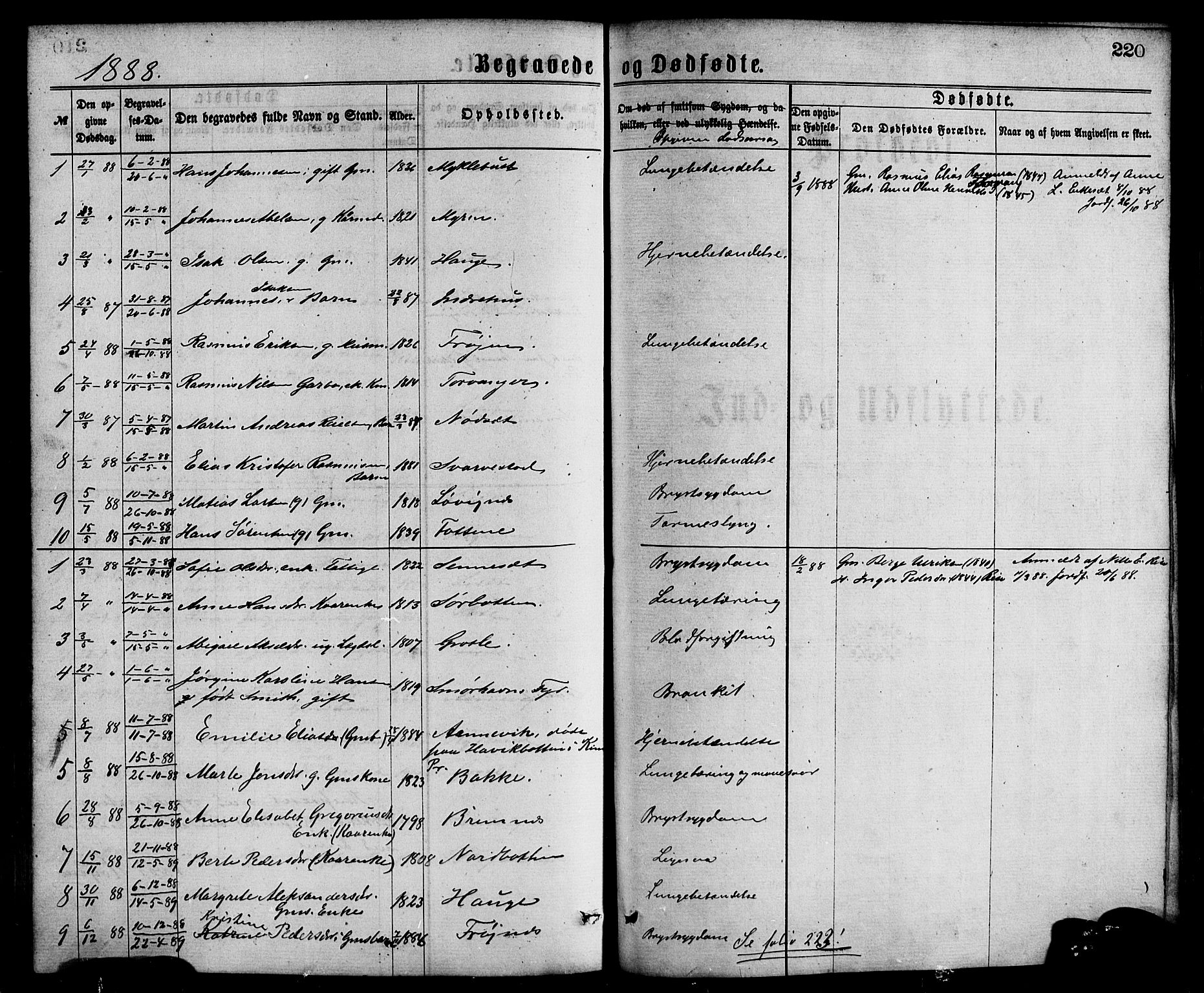Bremanger sokneprestembete, SAB/A-82201/H/Hab/Haba/L0002: Parish register (copy) no. A 2, 1866-1889, p. 220