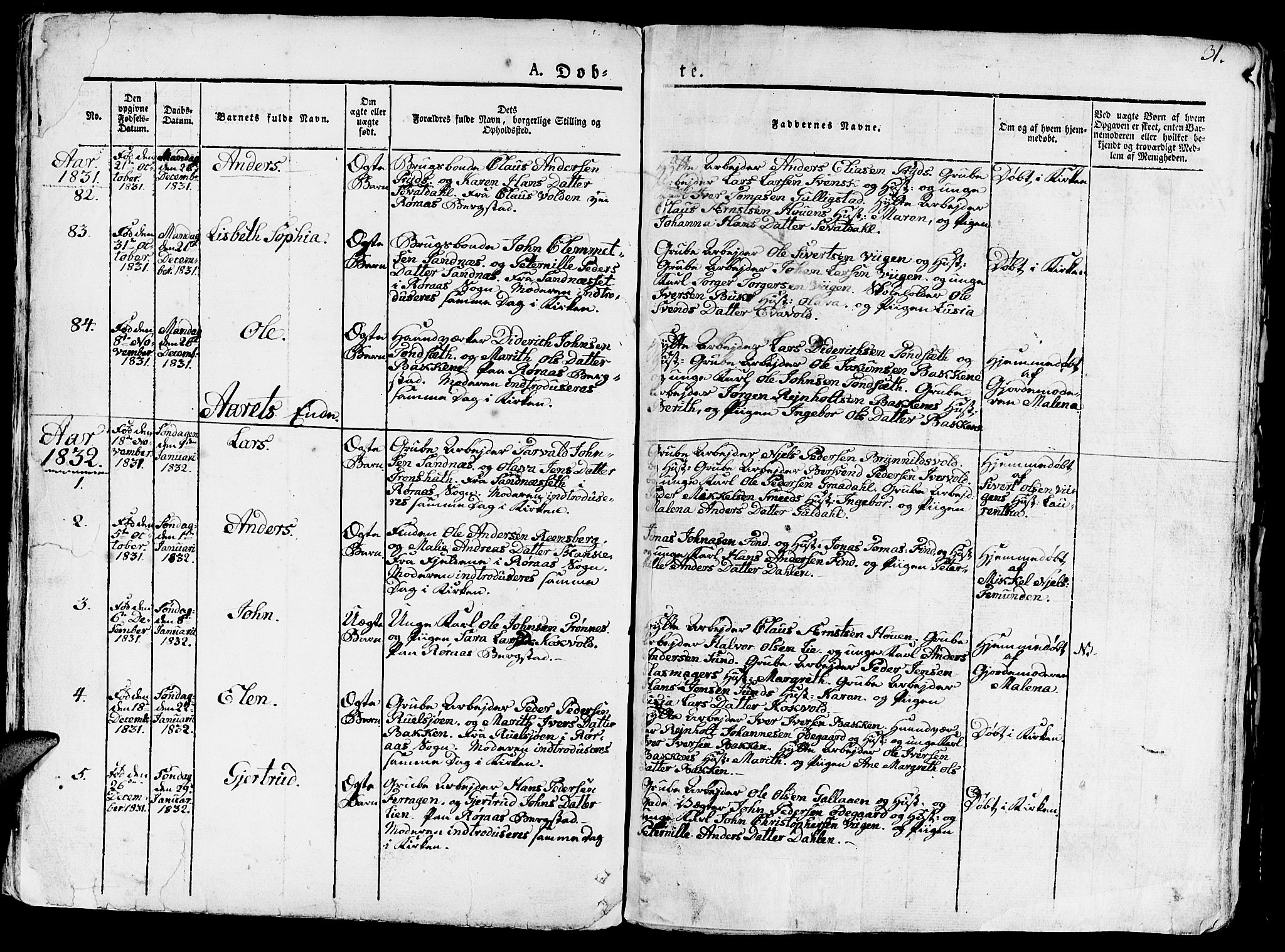 Ministerialprotokoller, klokkerbøker og fødselsregistre - Sør-Trøndelag, SAT/A-1456/681/L0938: Parish register (copy) no. 681C02, 1829-1879, p. 31