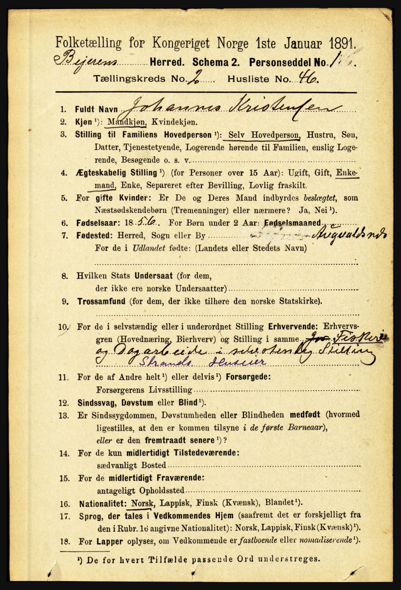 RA, 1891 census for 1839 Beiarn, 1891, p. 669