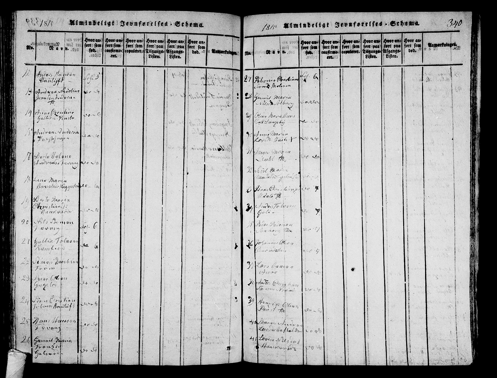 Sandar kirkebøker, AV/SAKO-A-243/G/Ga/L0001: Parish register (copy) no. 1, 1814-1835, p. 340