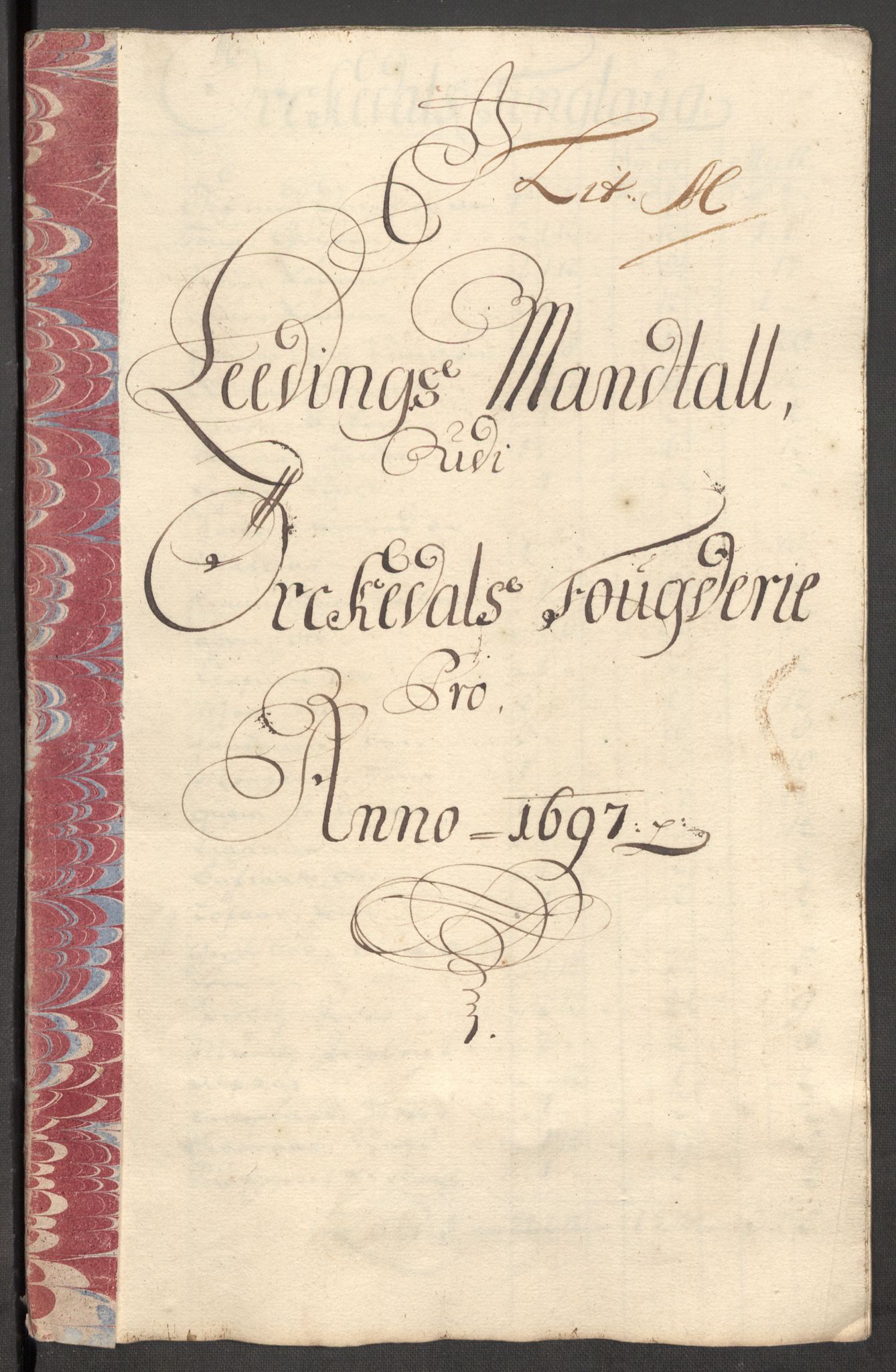 Rentekammeret inntil 1814, Reviderte regnskaper, Fogderegnskap, RA/EA-4092/R60/L3947: Fogderegnskap Orkdal og Gauldal, 1697, p. 177