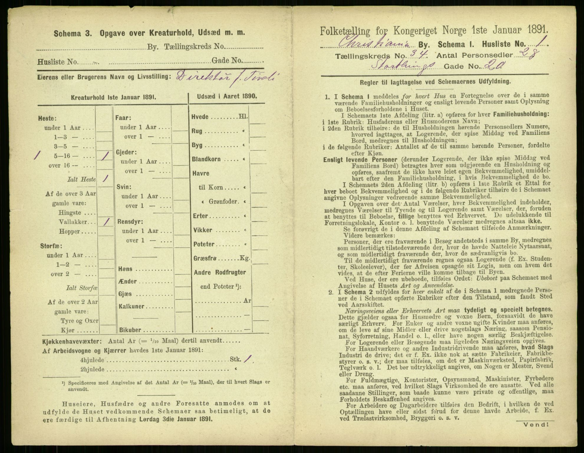 RA, 1891 census for 0301 Kristiania, 1891, p. 18295