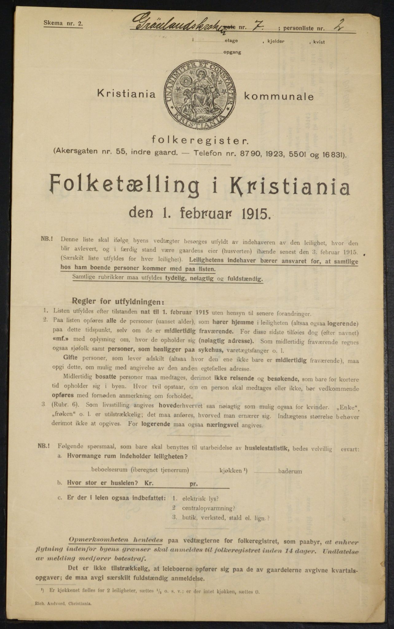 OBA, Municipal Census 1915 for Kristiania, 1915, p. 31156