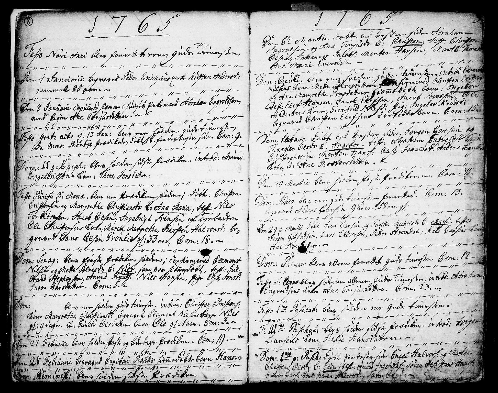 Porsgrunn kirkebøker , SAKO/A-104/F/Fa/L0002: Parish register (official) no. 2, 1764-1814, p. 8-9