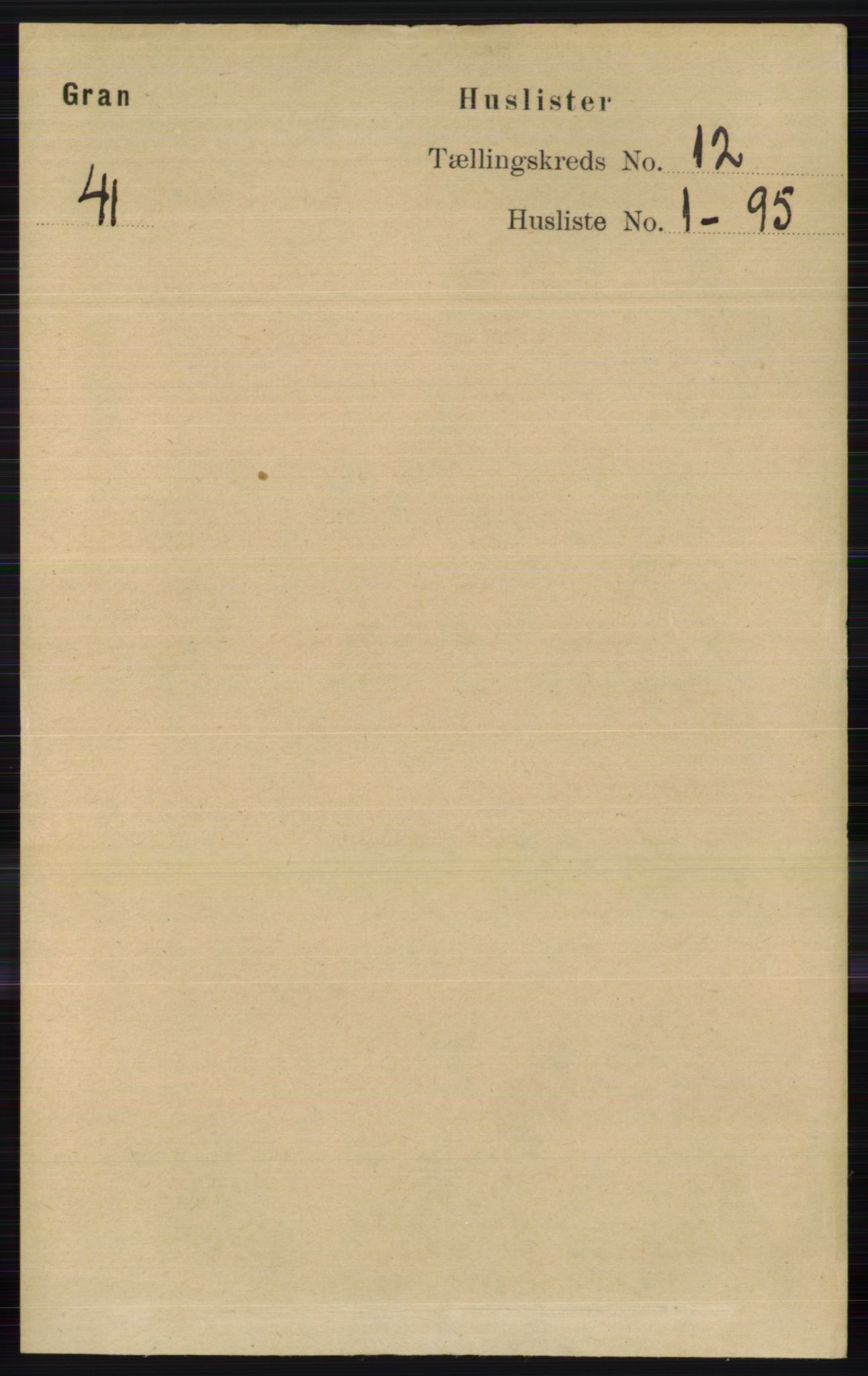RA, 1891 census for 0534 Gran, 1891, p. 6078