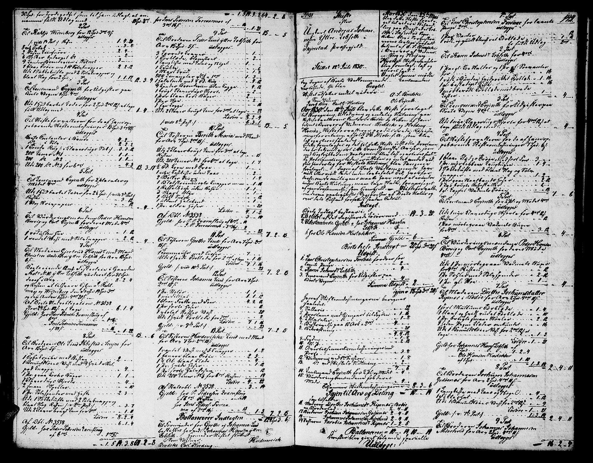 Salten sorenskriveri, SAT/A-4578/1/3/3A/L0049: Skifteprotokoll 22a, 1828-1832, p. 141b-142a