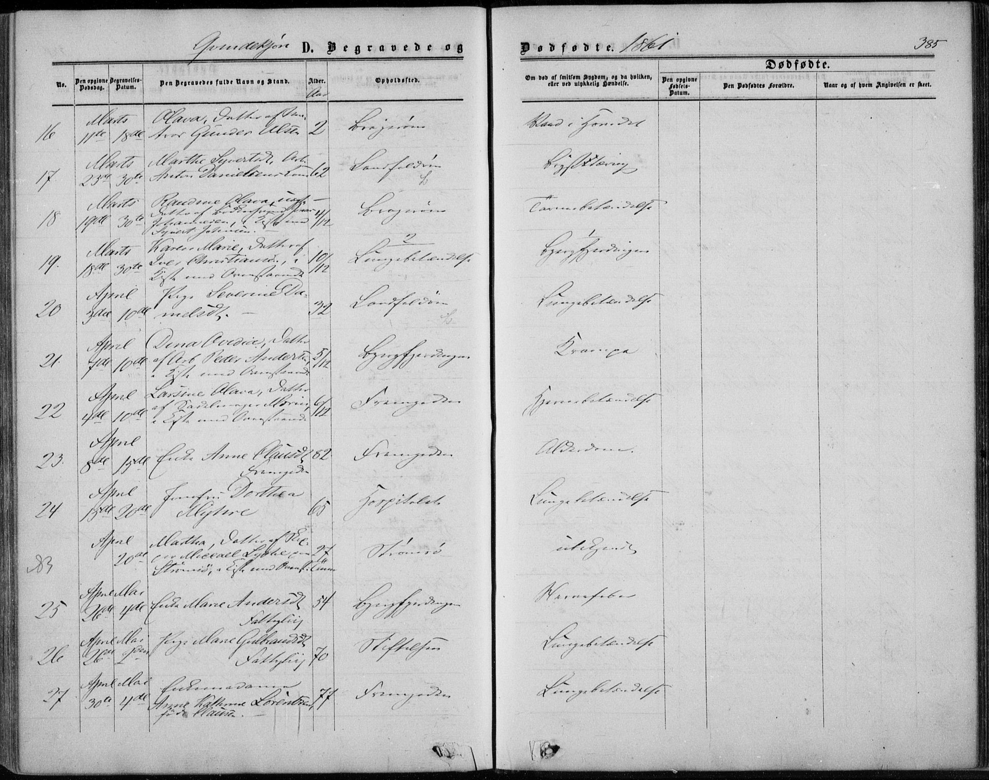 Bragernes kirkebøker, AV/SAKO-A-6/F/Fb/L0003: Parish register (official) no. II 3, 1860-1868, p. 385