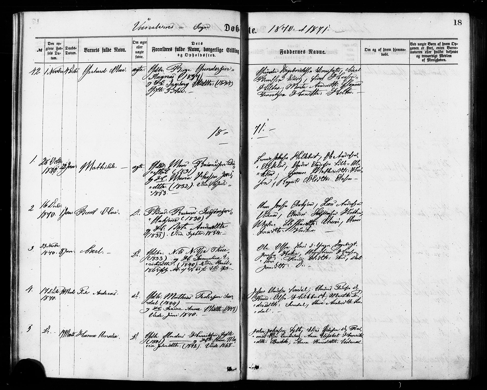 Ministerialprotokoller, klokkerbøker og fødselsregistre - Møre og Romsdal, AV/SAT-A-1454/501/L0007: Parish register (official) no. 501A07, 1868-1884, p. 18