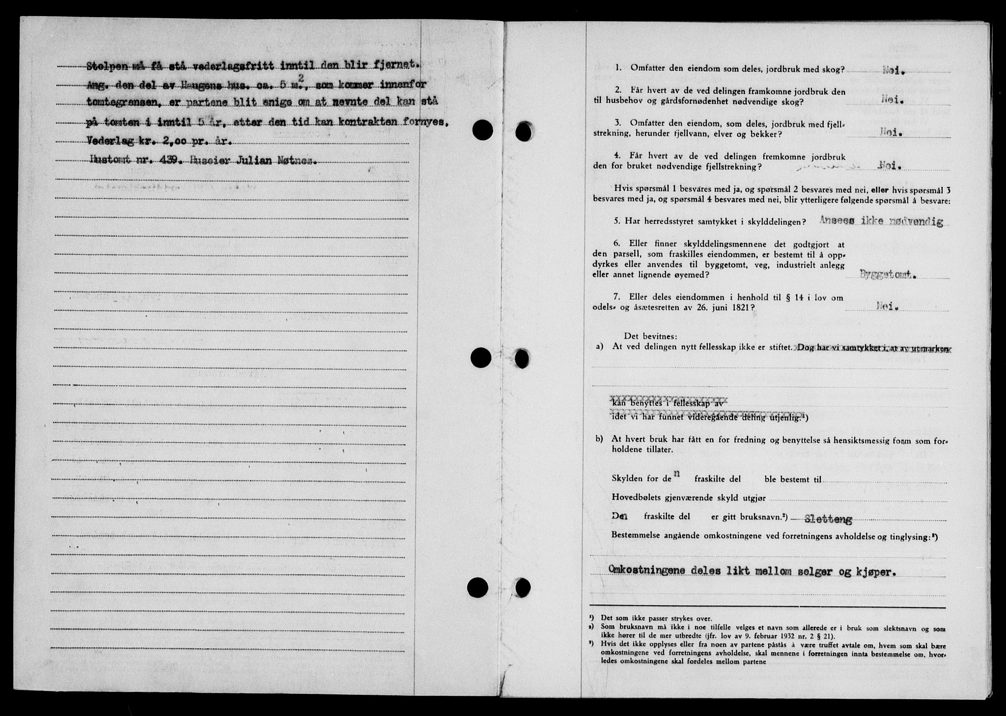Lofoten sorenskriveri, SAT/A-0017/1/2/2C/L0020a: Mortgage book no. 20a, 1948-1949, Diary no: : 2838/1948