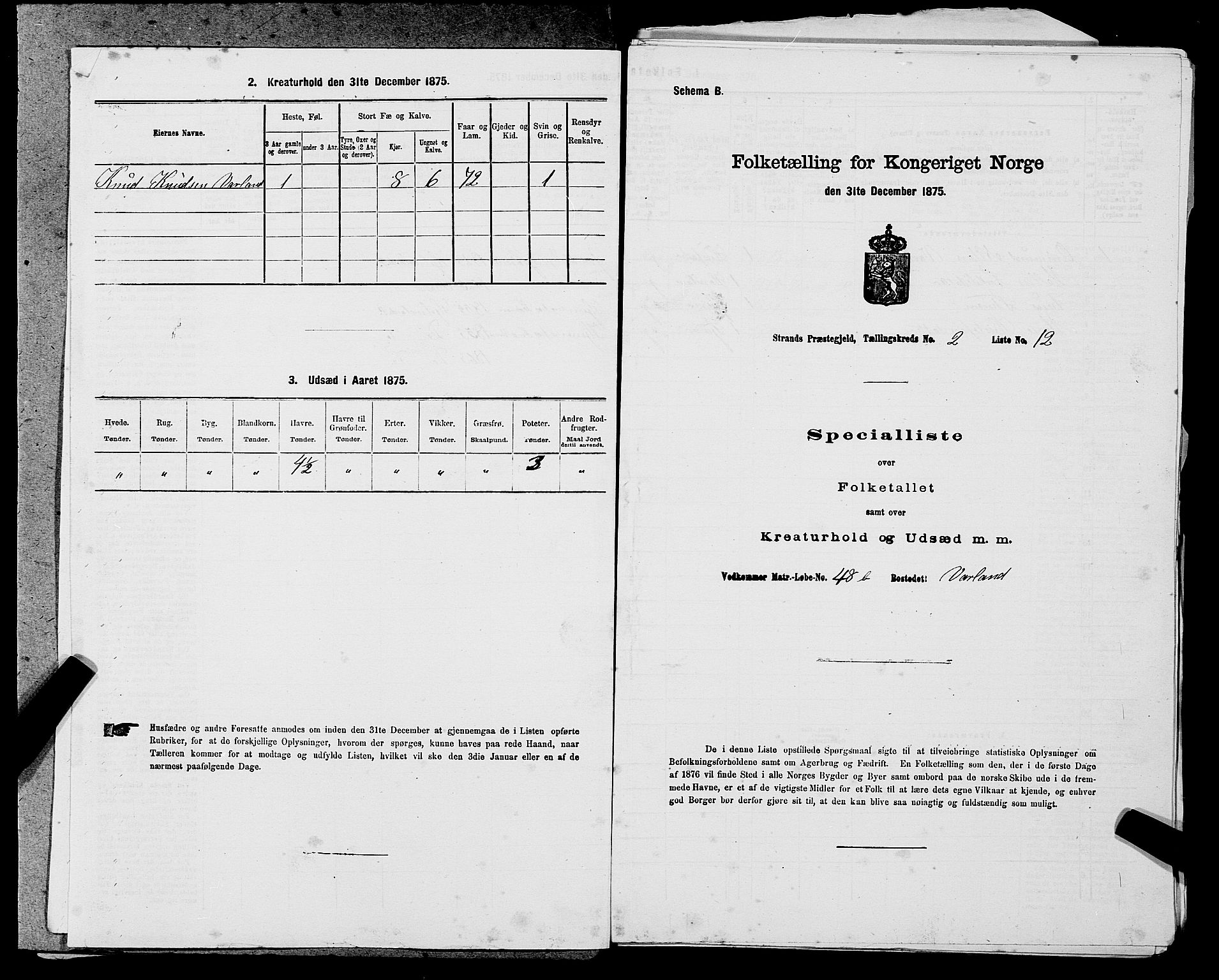 SAST, 1875 census for 1130P Strand, 1875, p. 182