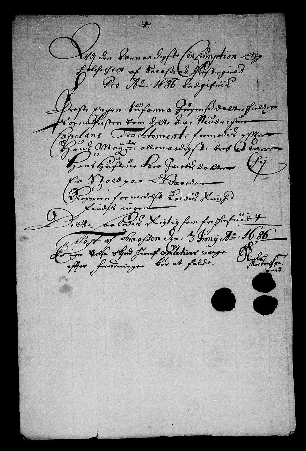 Rentekammeret inntil 1814, Reviderte regnskaper, Stiftamtstueregnskaper, Trondheim stiftamt og Nordland amt, AV/RA-EA-6044/R/Rg/L0084: Trondheim stiftamt og Nordland amt, 1686