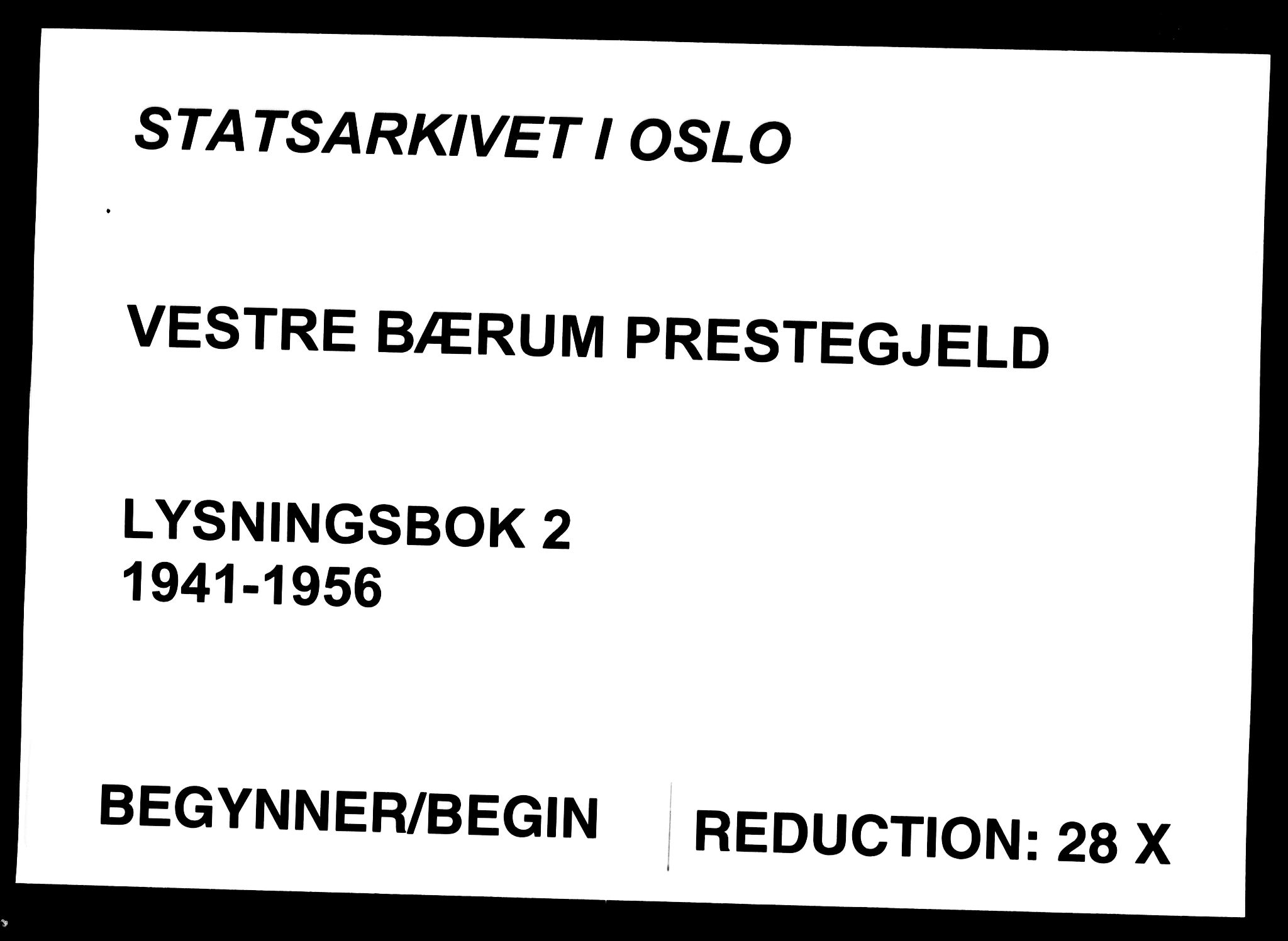 Vestre Bærum prestekontor Kirkebøker, AV/SAO-A-10209a/H/L0002: Banns register no. 2, 1941-1956