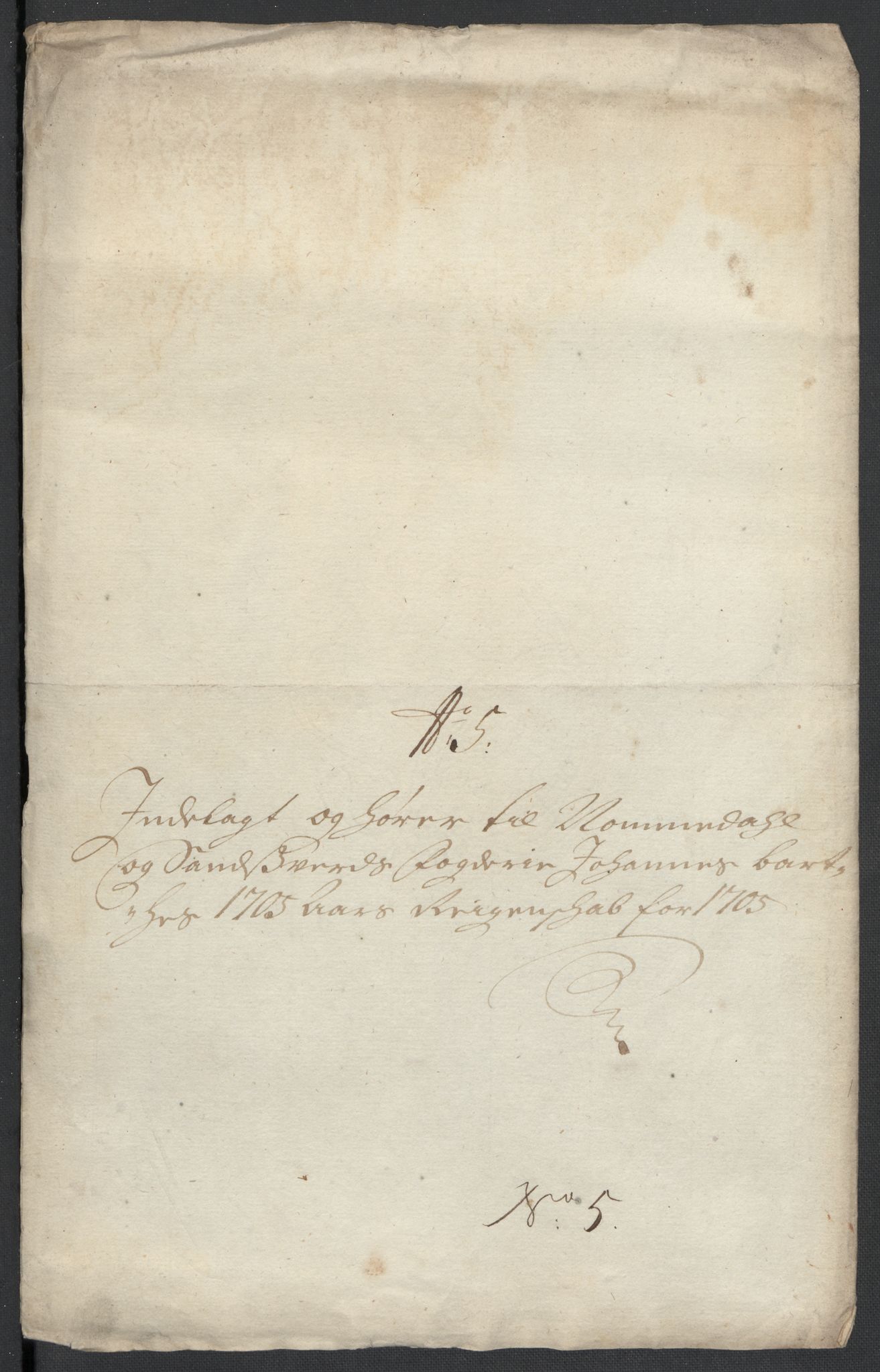 Rentekammeret inntil 1814, Reviderte regnskaper, Fogderegnskap, AV/RA-EA-4092/R24/L1583: Fogderegnskap Numedal og Sandsvær, 1705-1706, p. 174