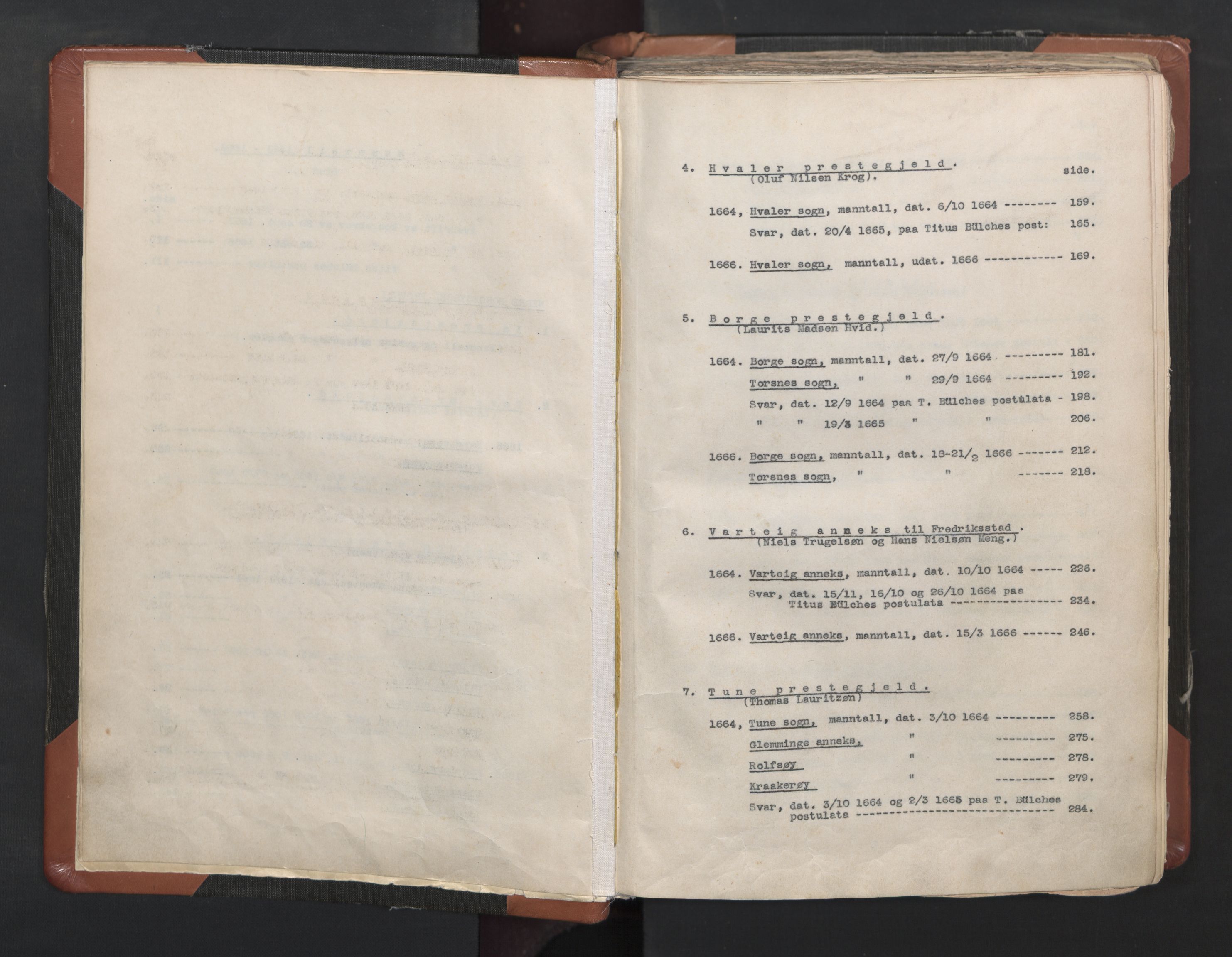 RA, Vicar's Census 1664-1666, no. 1: Nedre Borgesyssel deanery, 1664-1666