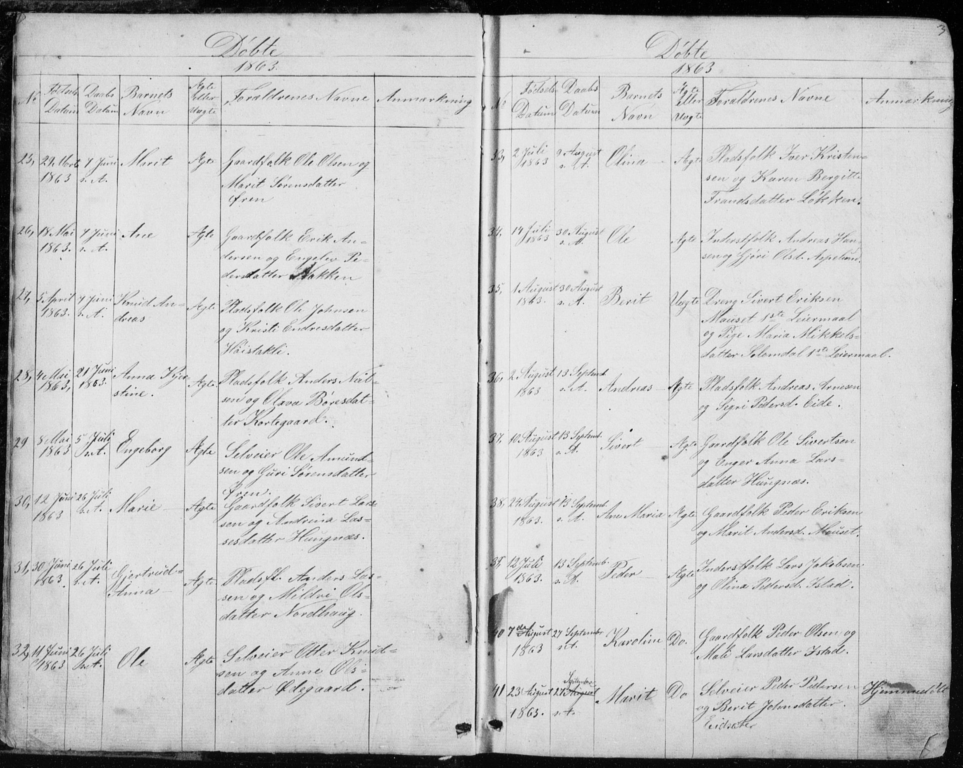 Ministerialprotokoller, klokkerbøker og fødselsregistre - Møre og Romsdal, SAT/A-1454/557/L0684: Parish register (copy) no. 557C02, 1863-1944, p. 3