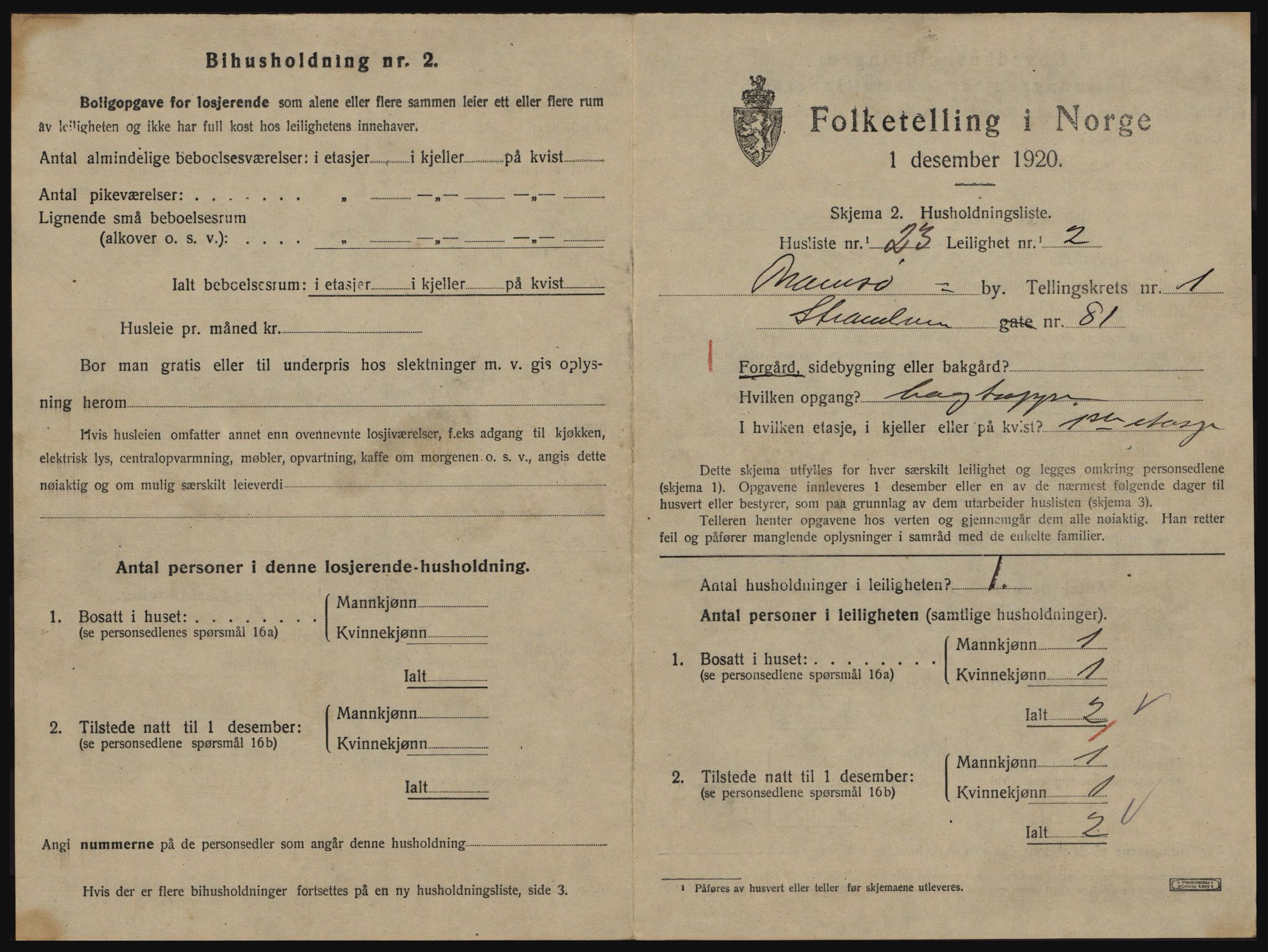 SATØ, 1920 census for Tromsø, 1920, p. 2473