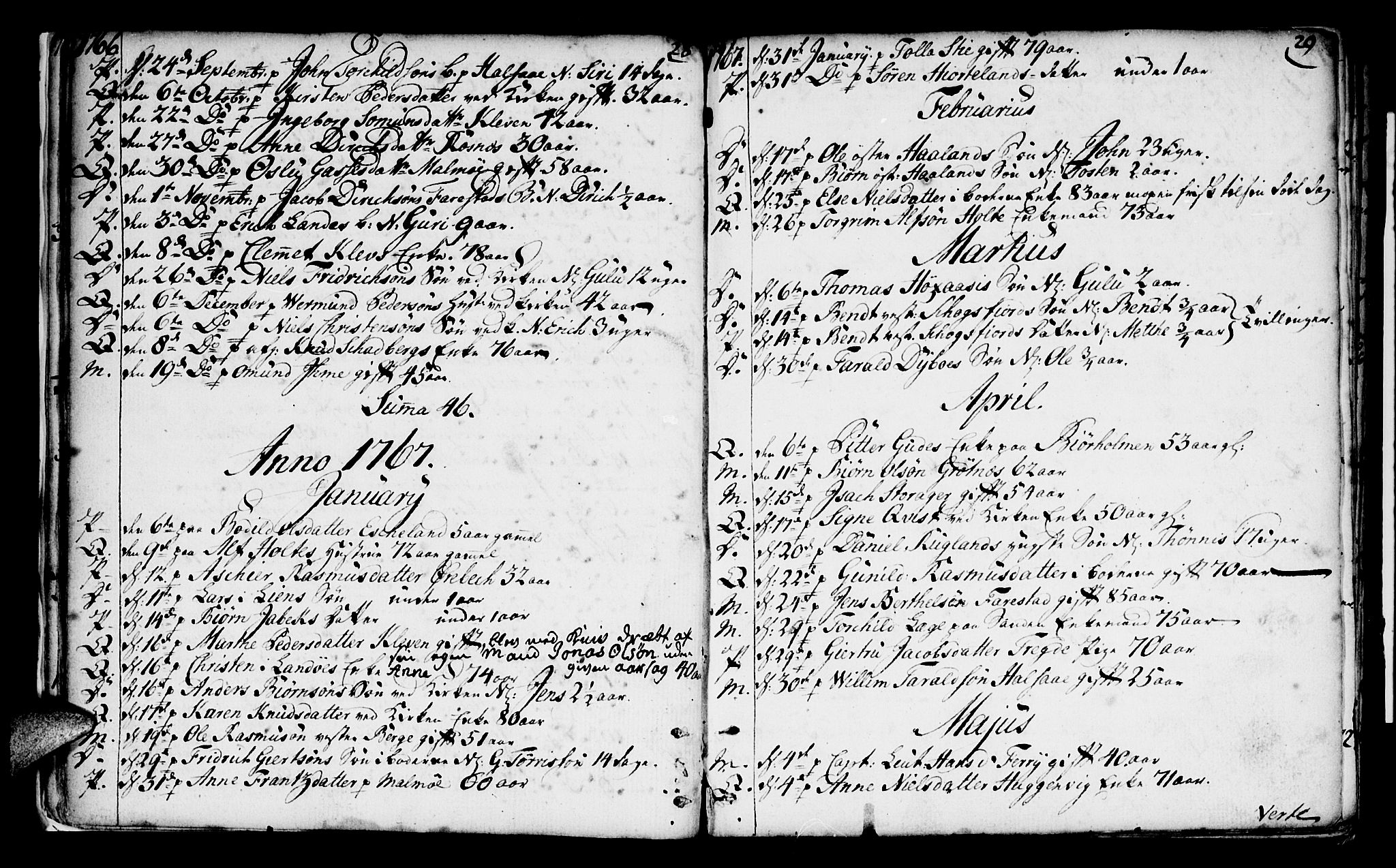 Mandal sokneprestkontor, AV/SAK-1111-0030/F/Fa/Faa/L0005: Parish register (official) no. A 5, 1748-1803, p. 28-29