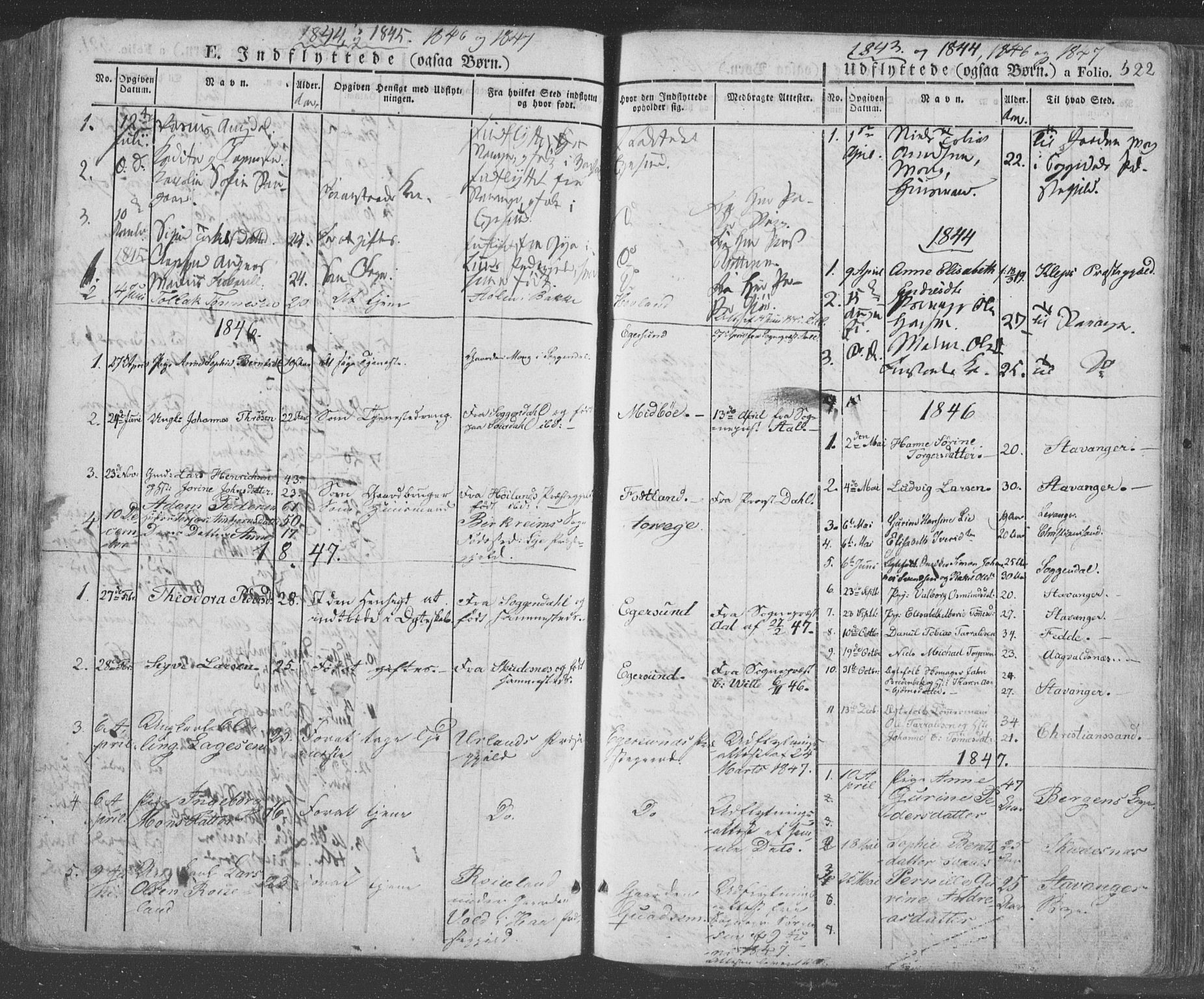 Eigersund sokneprestkontor, AV/SAST-A-101807/S08/L0009: Parish register (official) no. A 9, 1827-1850, p. 522