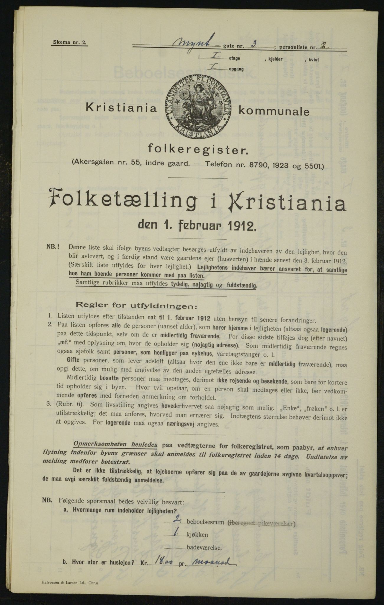 OBA, Municipal Census 1912 for Kristiania, 1912, p. 68923