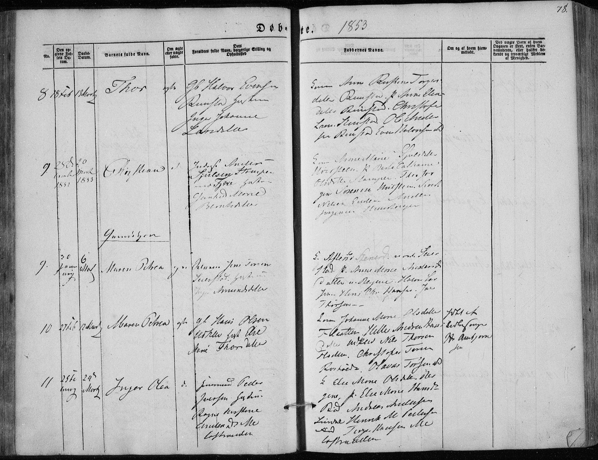 Hedrum kirkebøker, AV/SAKO-A-344/F/Fa/L0006: Parish register (official) no. I 6, 1849-1857, p. 78