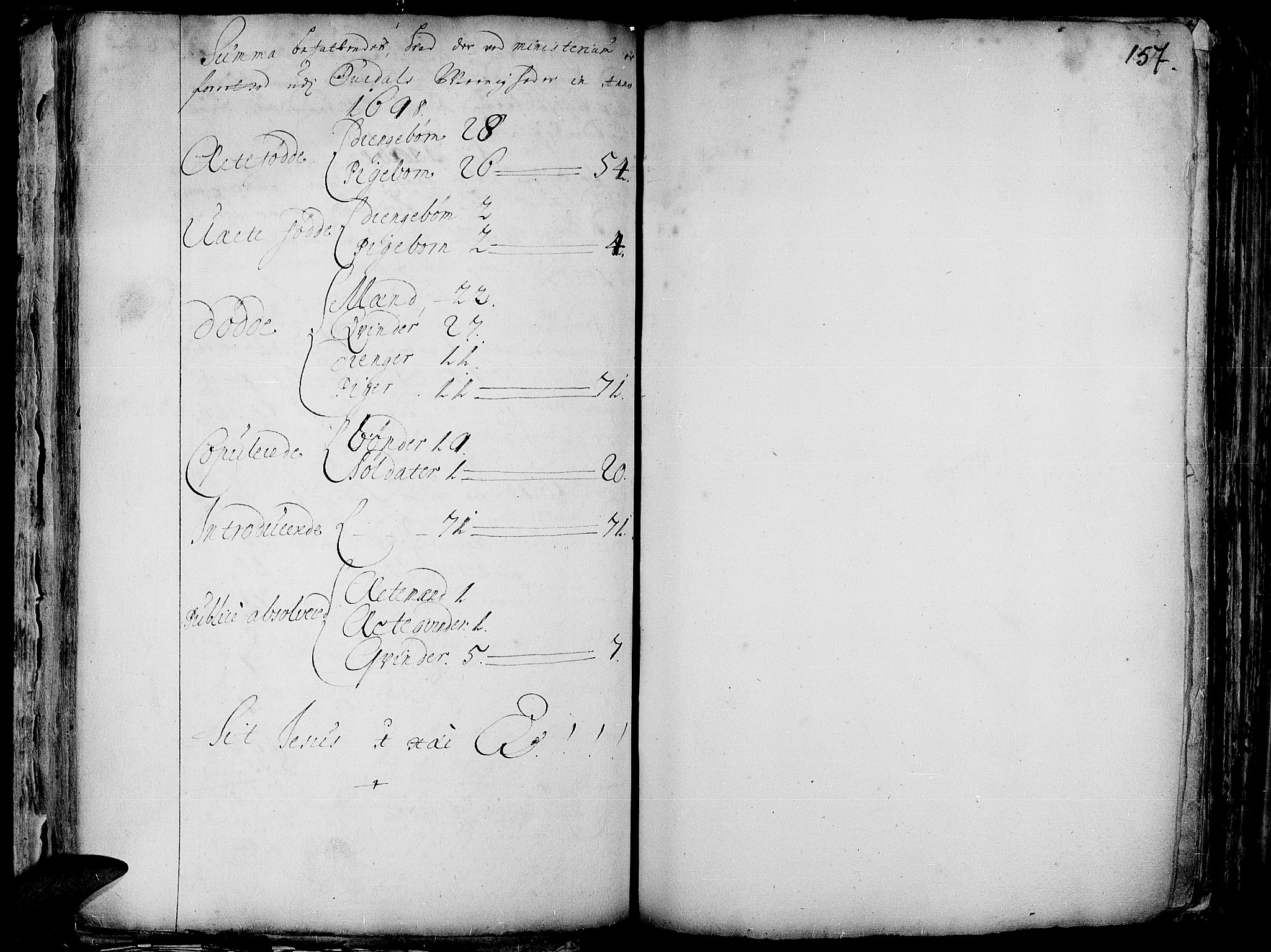 Aurdal prestekontor, SAH/PREST-126/H/Ha/Haa/L0001: Parish register (official) no. 1-3, 1692-1730, p. 157