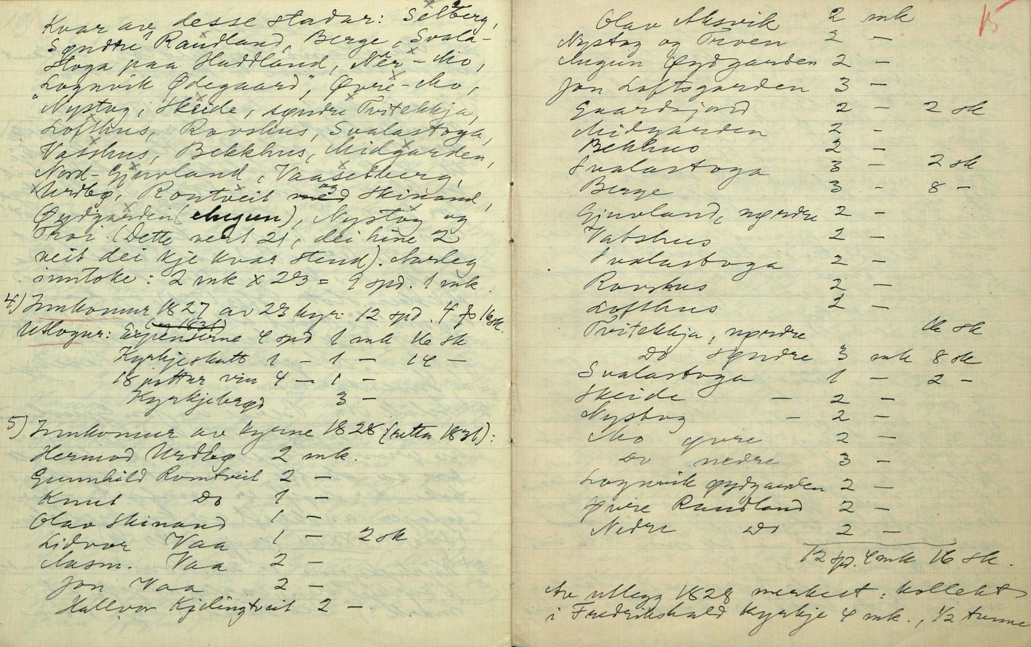 Rikard Berge, TEMU/TGM-A-1003/F/L0017/0018: 551-599 / 568 Ymse innhald, 1910-1950, p. 14-15